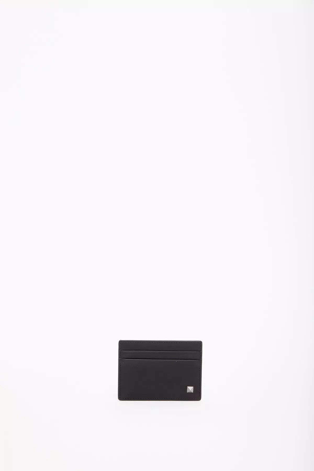 Valentino oc11z0725 Size:OS/Rockstud Calfskin Card Holder in Black Size ONE SIZE - 1 Thumbnail