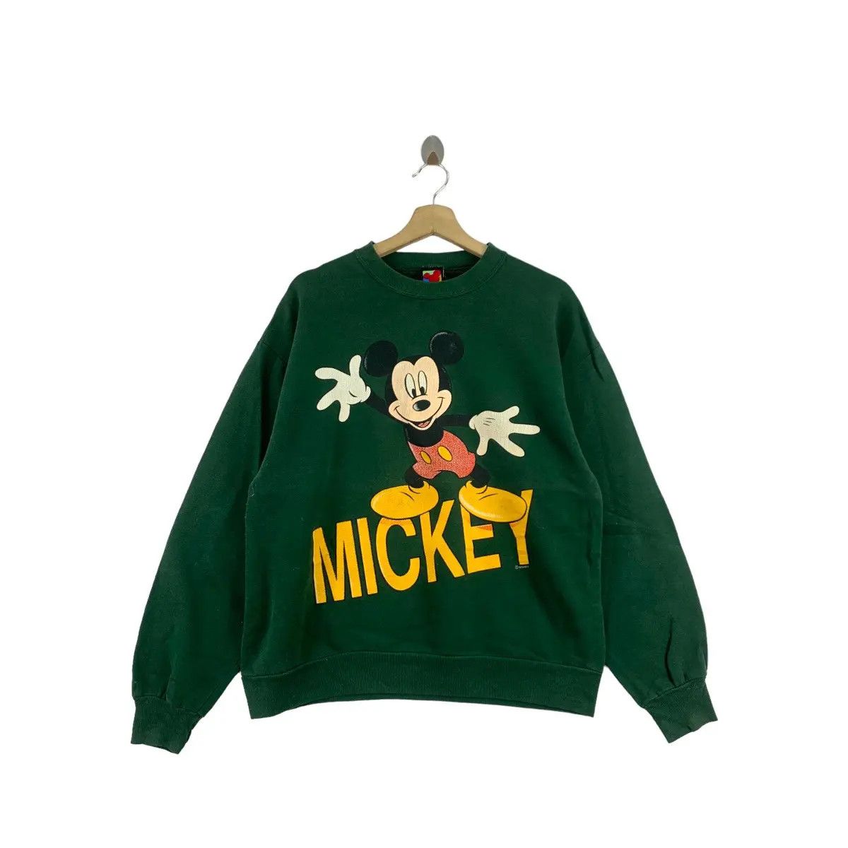 Disney Vintage 90s MICKEY MOUSE Disney Cartoon Print Green Size US L / EU 52-54 / 3 - 1 Thumbnail
