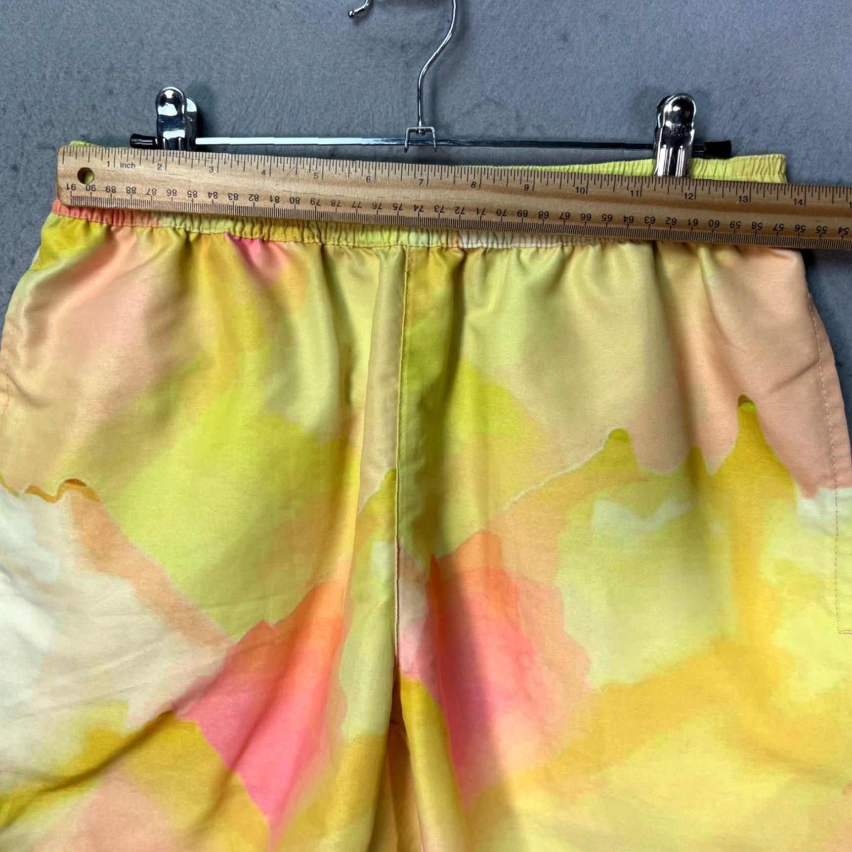 Pinko Rokit Mens Size Small Yellow & Pink Watercolor Shorts Size US 29 - 6 Thumbnail