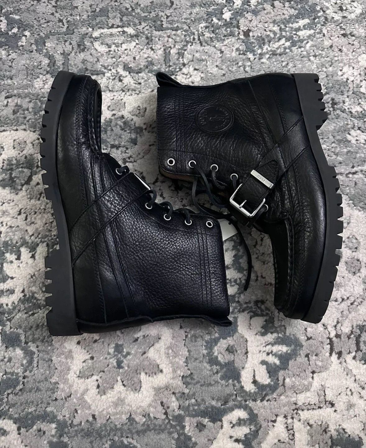 Polo Ralph Lauren Polo Ralph Lauren Men’s Ranger Tumbled Leather Black 9.5D Size US 9.5 / EU 42-43 - 5 Thumbnail