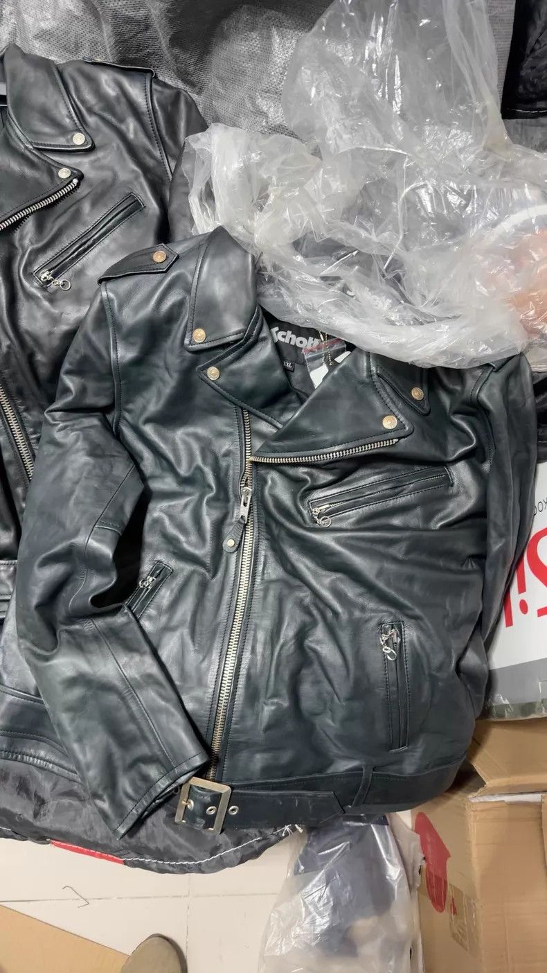 Schott Schott Black motorcycle leather jacket Size US XXL / EU 58 / 5 - 9 Thumbnail