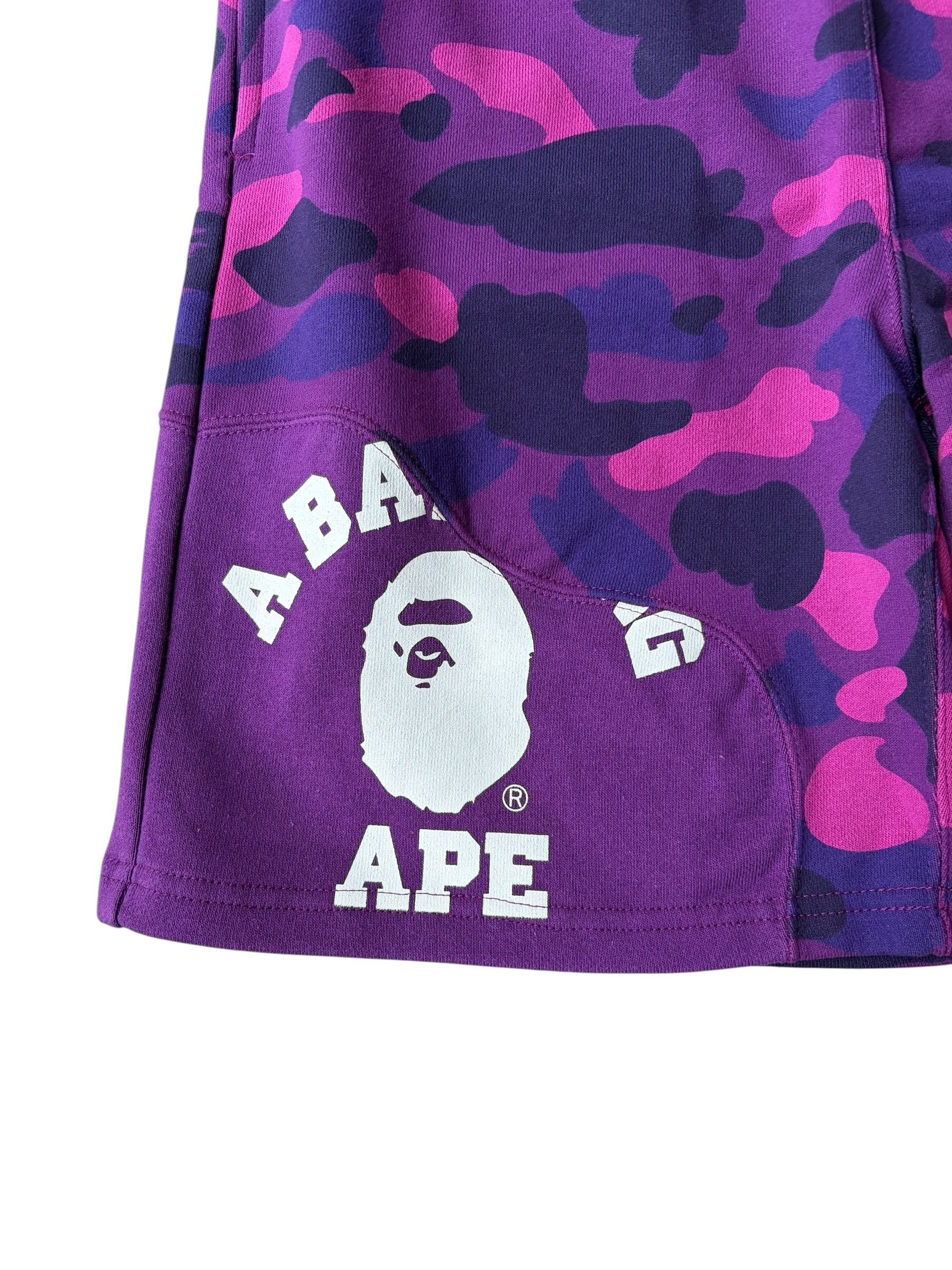 Bape Bape Purple Camo White College Logo Shorts Size US 30 / EU 46 - 3 Thumbnail