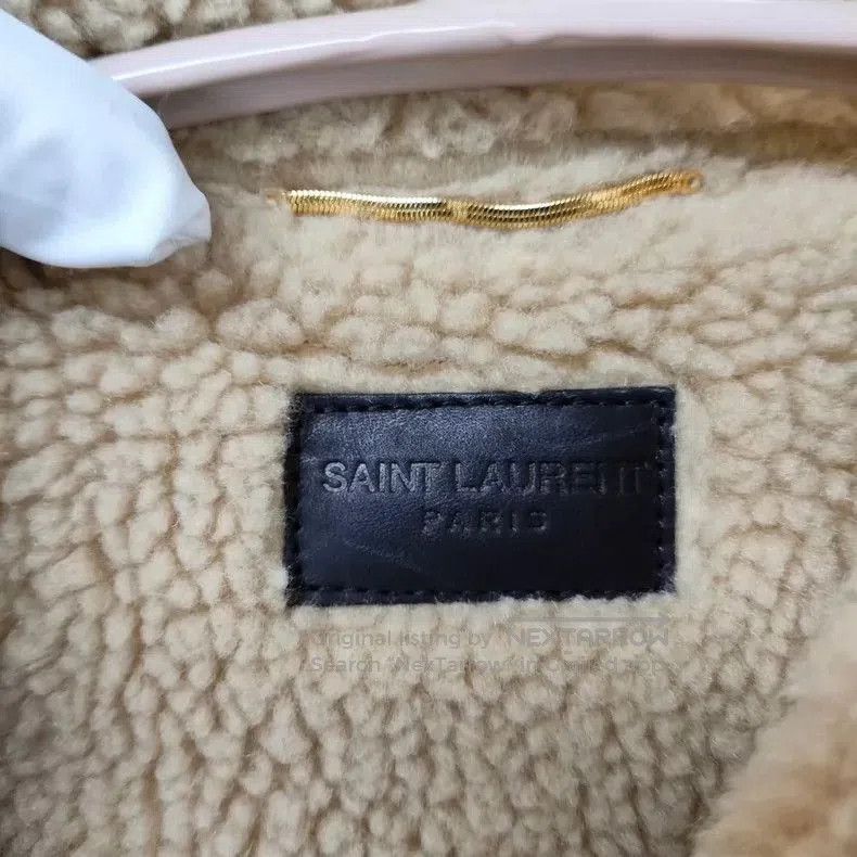 Yves Saint Laurent YSL Red Checked Shearling Jacket. Size US M / EU 48-50 / 2 - 3 Thumbnail