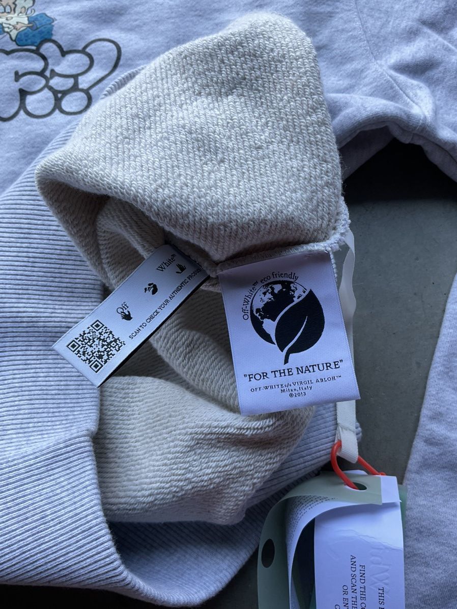 Off-White Off-White Graffiti Slim Crewneck Melange Grey Size US S / EU 44-46 / 1 - 6 Thumbnail
