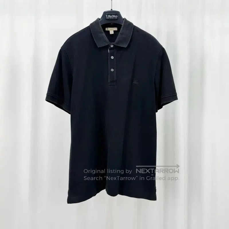 Burberry Burberry Black Embroidered Logo Short Sleeve Polo. Size US M / EU 48-50 / 2 - 1 Thumbnail
