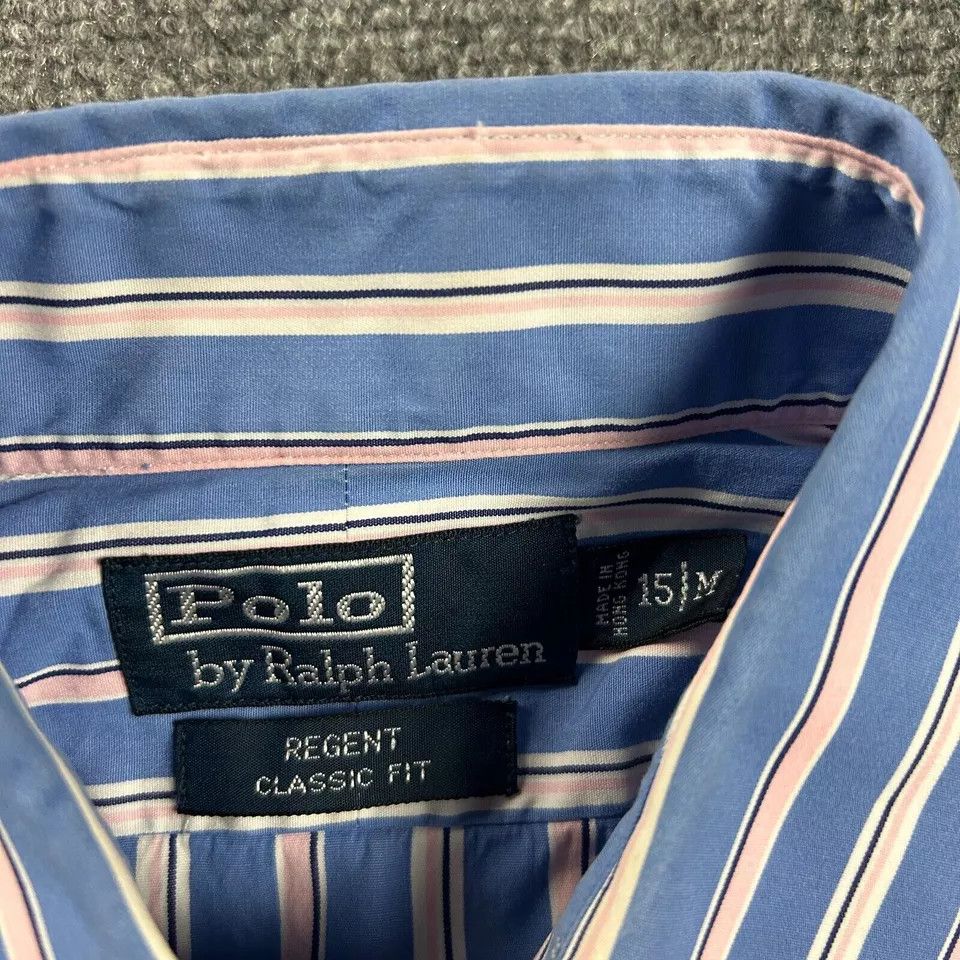 Polo Ralph Lauren Polo Ralph Lauren Shirt Mens 15 M Striped Regent Classic Fit Size US M / EU 48-50 / 2 - 2 Thumbnail
