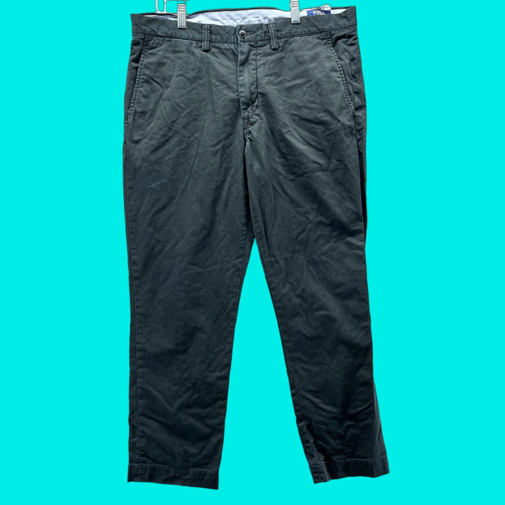 Polo Ralph Lauren Polo Ralph Lauren Pants Mens 34x30 Black Andrew Chino Stretch Straight Leg Size US S / EU 44-46 / 1 - 1 Thumbnail