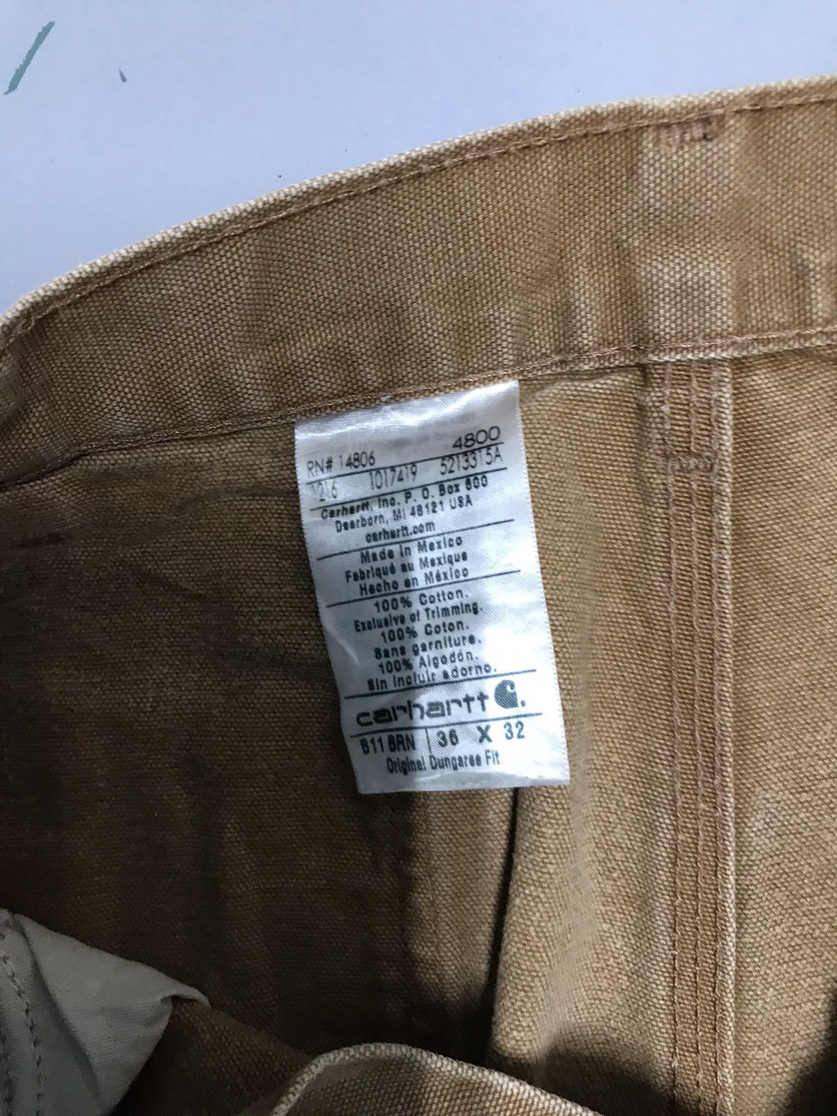 Carhartt Vintage Carhartt B11 BRN damaged carpenter denim workwear Size US 36 / EU 52 - 6 Thumbnail