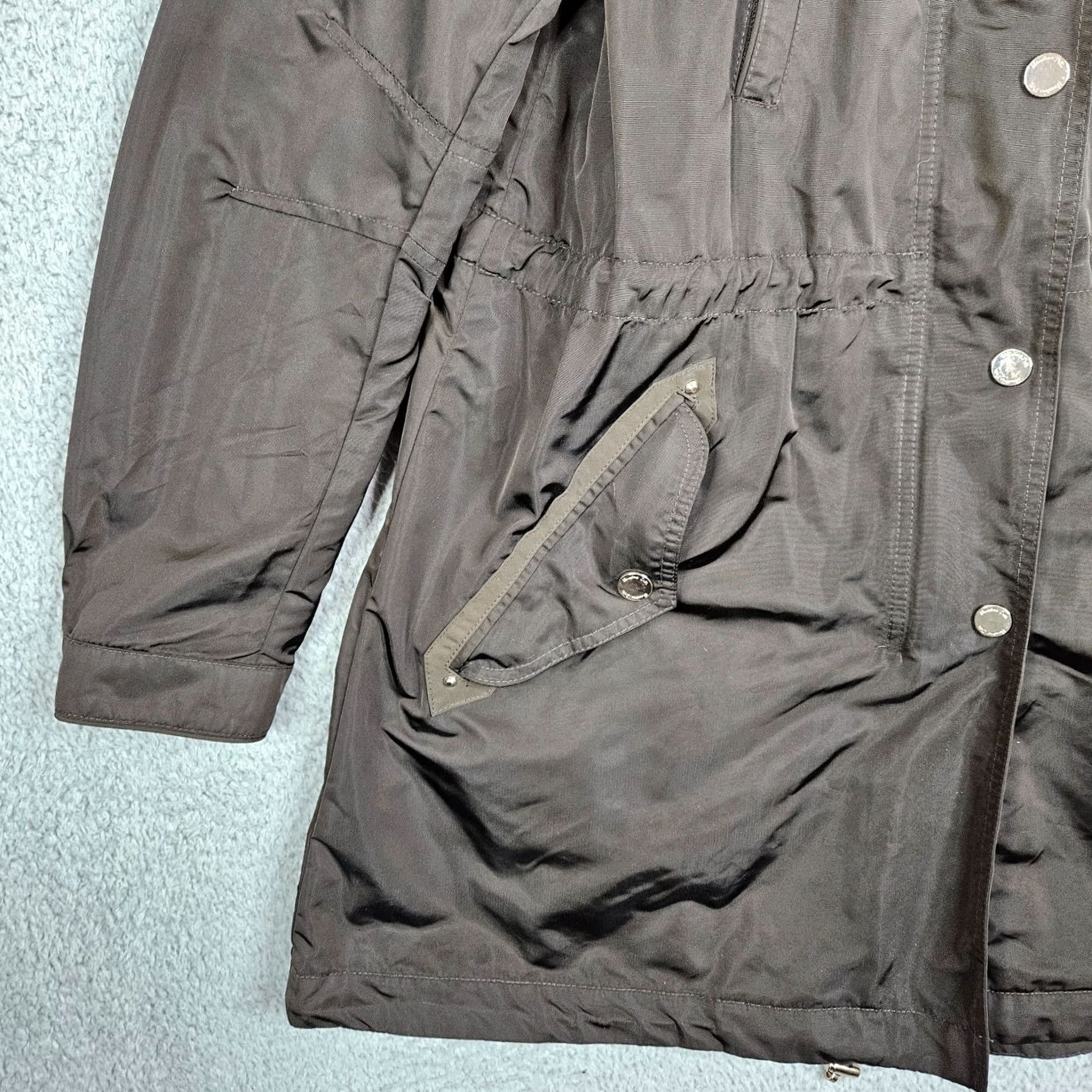 Massimo Dutti Massimo Dutti Jacket Women L Green Solid Polyester Lining All Seasons Casual Workwear 80s? Size L / US 10 / IT 46 - 2 Thumbnail