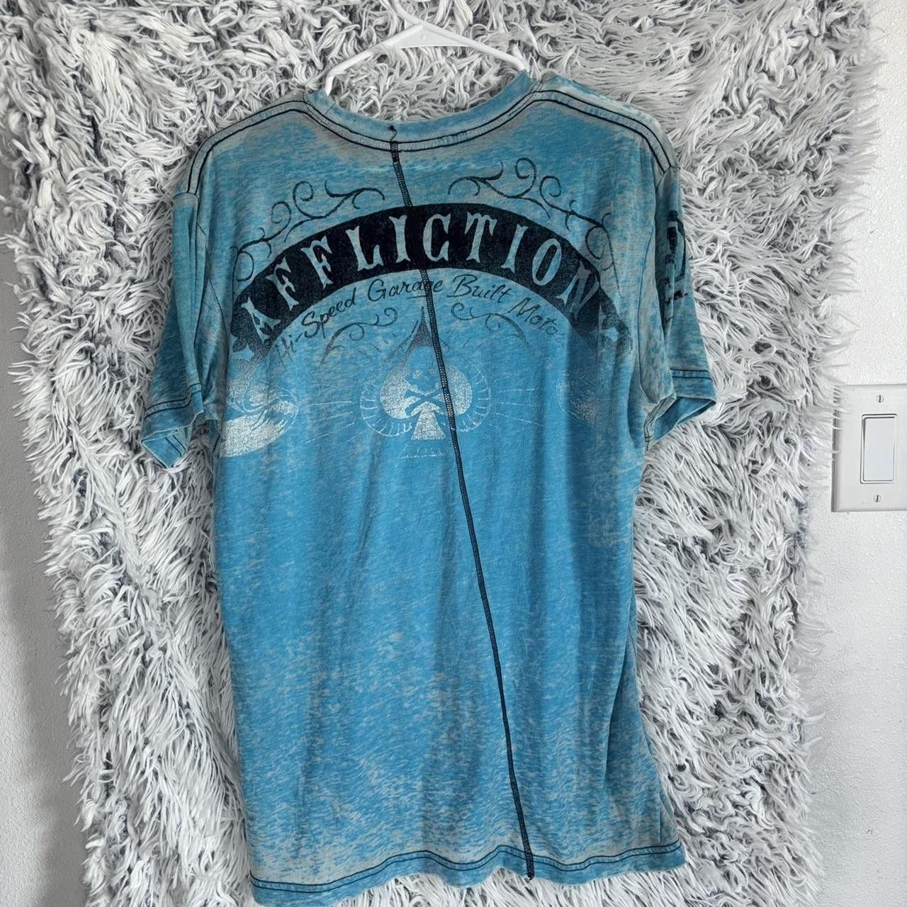 Affliction Affliction blue and black skull shirt men's size M Size US M / EU 48-50 / 2 - 2 Thumbnail