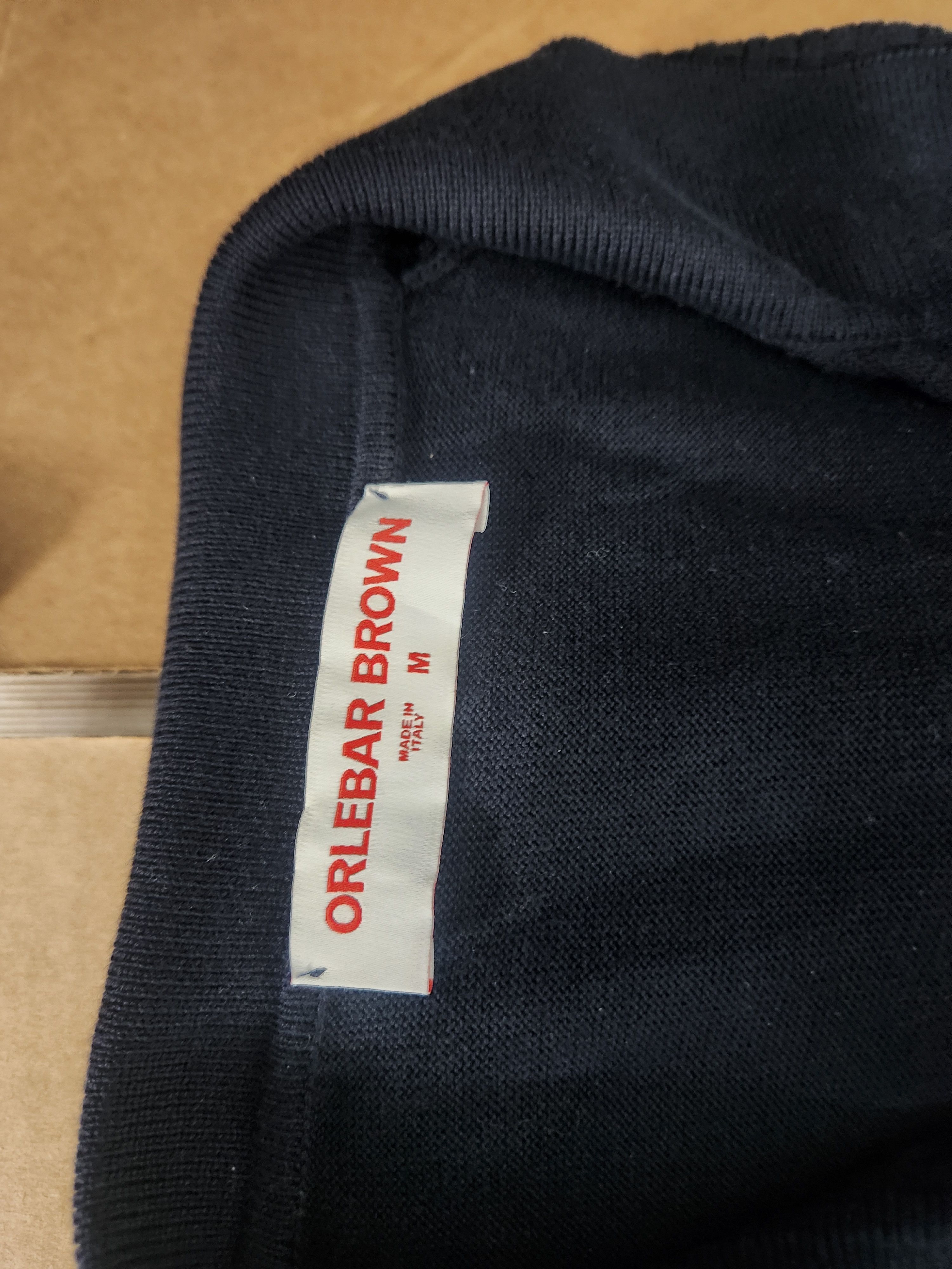 Orlebar Brown V Neck Polo Blue Size US M / EU 48-50 / 2 - 1 Thumbnail