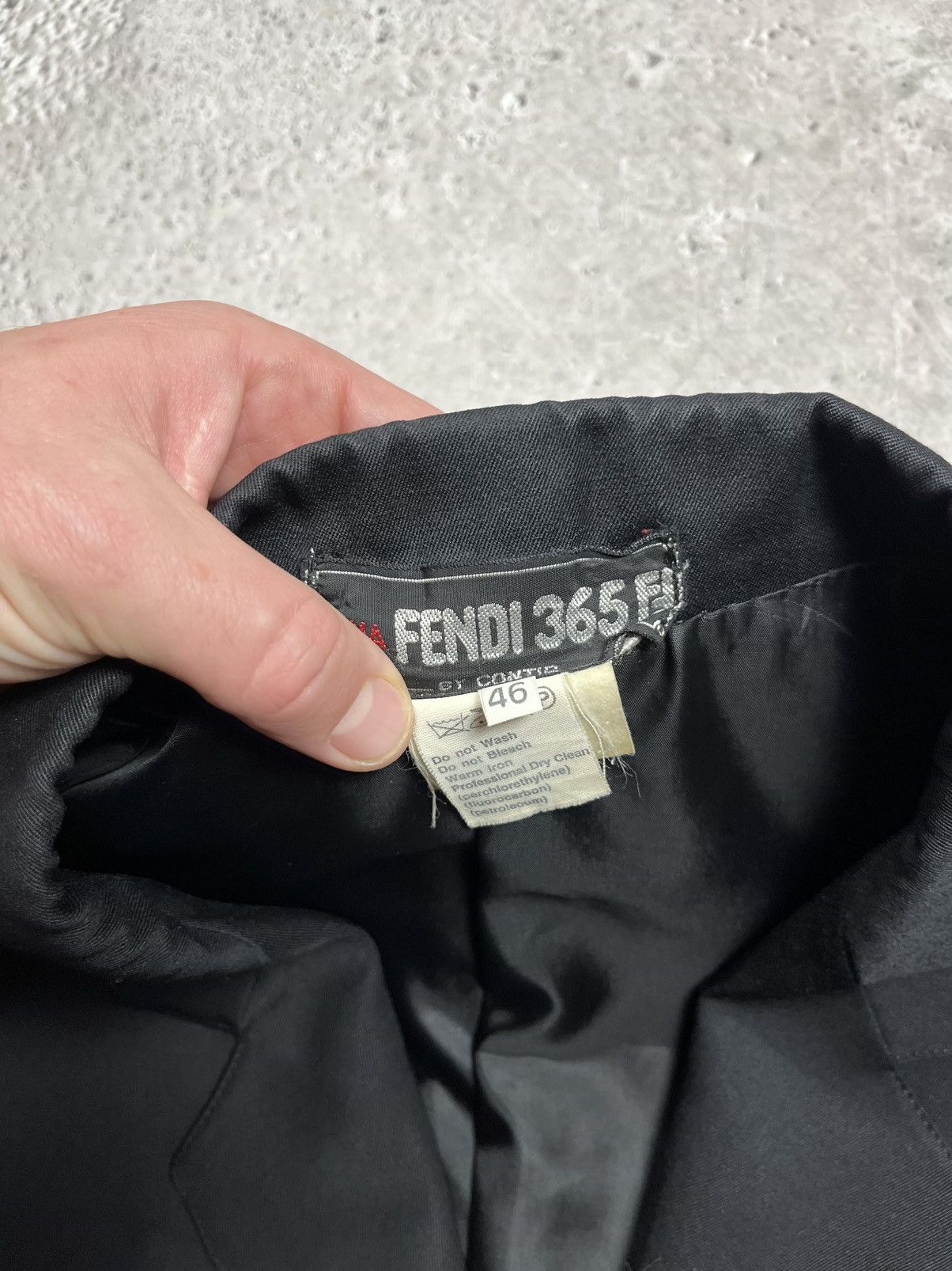 Fendi Fendi 365 Roma Vintage Black Wool Blazer Jacket Italy 46 Size 46R - 11 Thumbnail