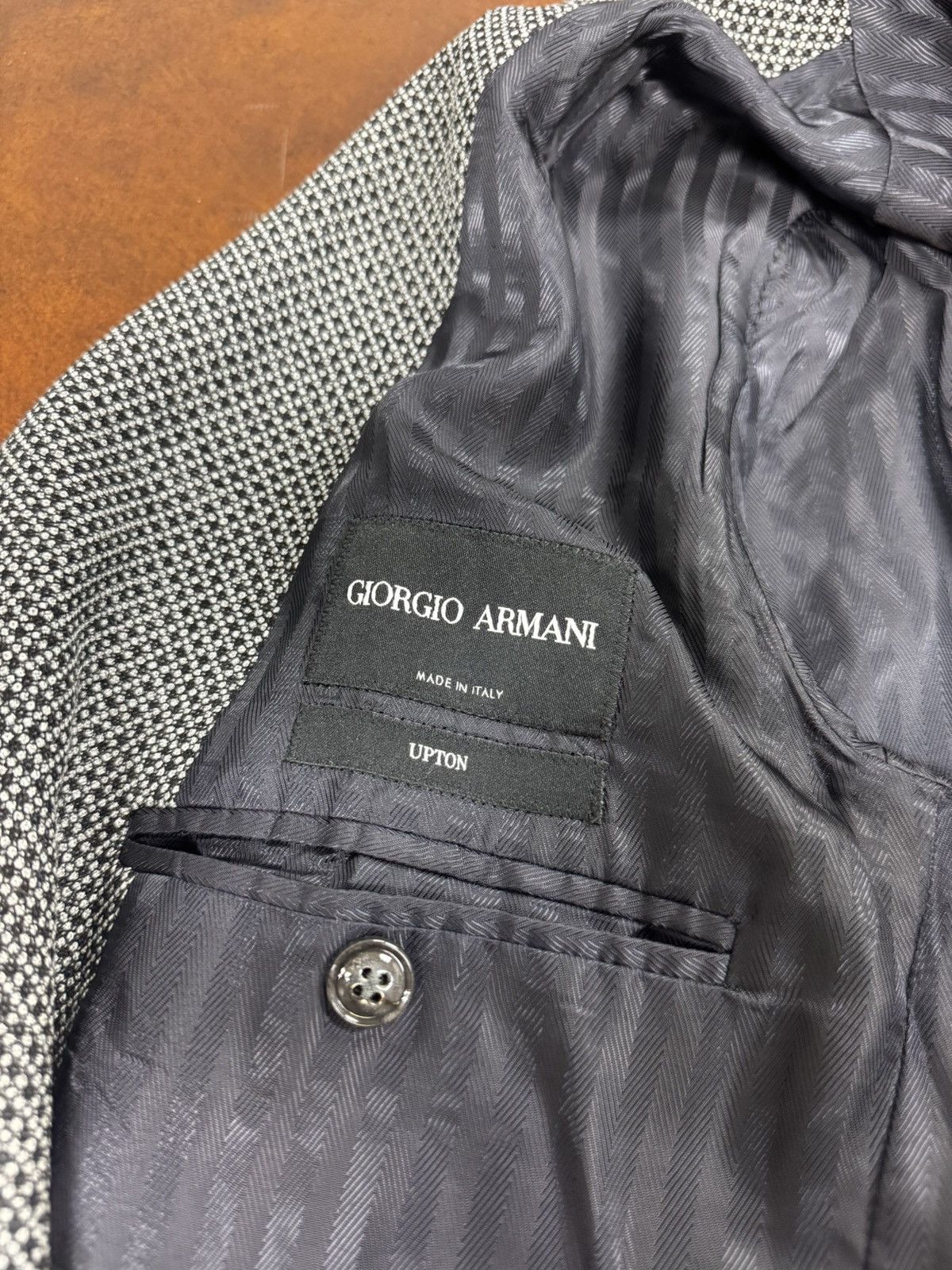 Giorgio Armani Giorgio Armani Black Label Nailhead Upton Jacket Size 44R - 8 Thumbnail