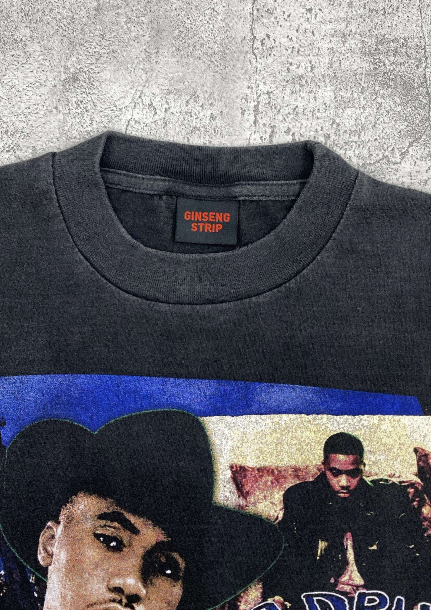 Rap Tees Ginseng Strip Nas Faded Black Tee Size US XL / EU 56 / 4 - 3 Thumbnail