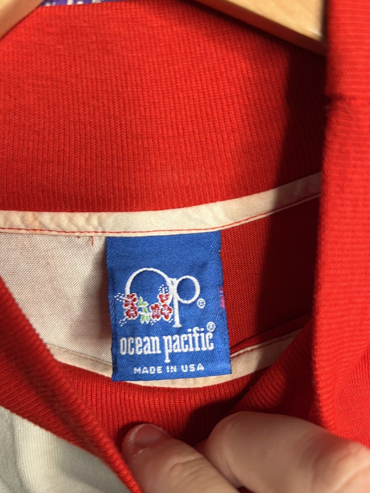 Ocean Pacific × Vintage Vintage 80s Ocean pacific two tone long-sleeve Size US L / EU 52-54 / 3 - 4 Thumbnail