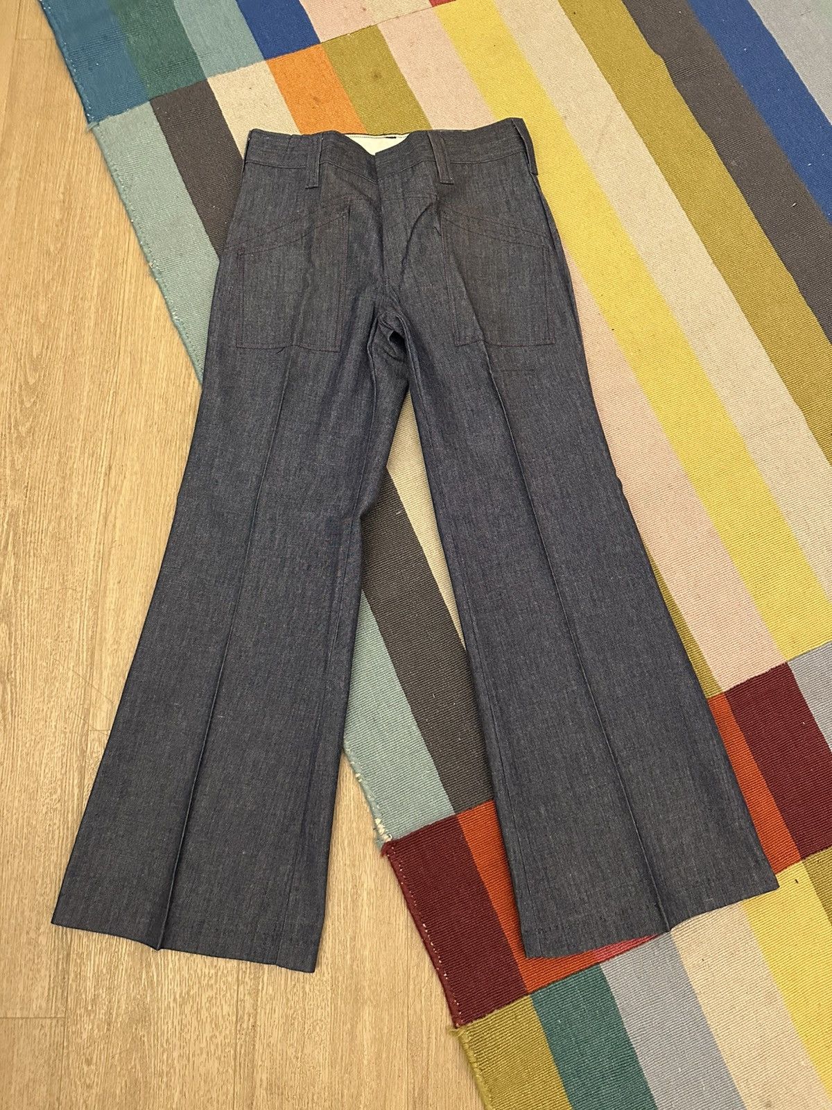 Wrangler Vintage 70s Wrangler Bellbottoms Raw Denim Size US 30 / EU 46 - 1 Thumbnail