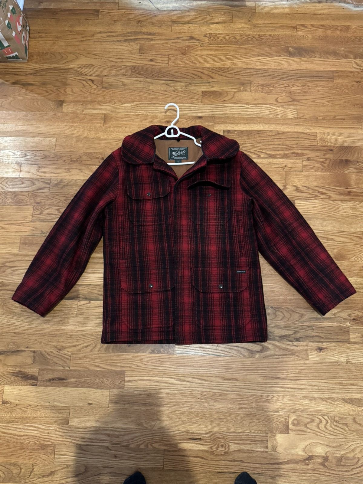 Vtg Woolrich Flannel Wool Jacket sz M