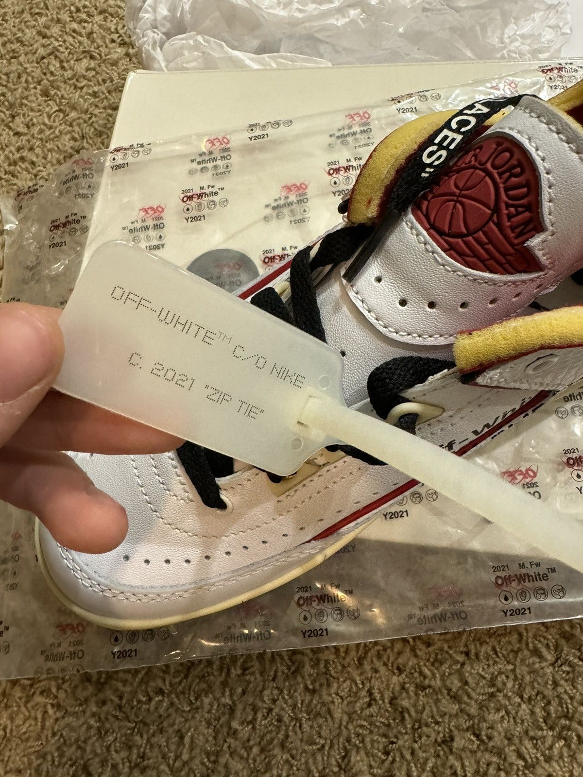 Nike × Off-White × Virgil Abloh Off White Jordan 2 Size US 5 / EU 37 - 7 Thumbnail