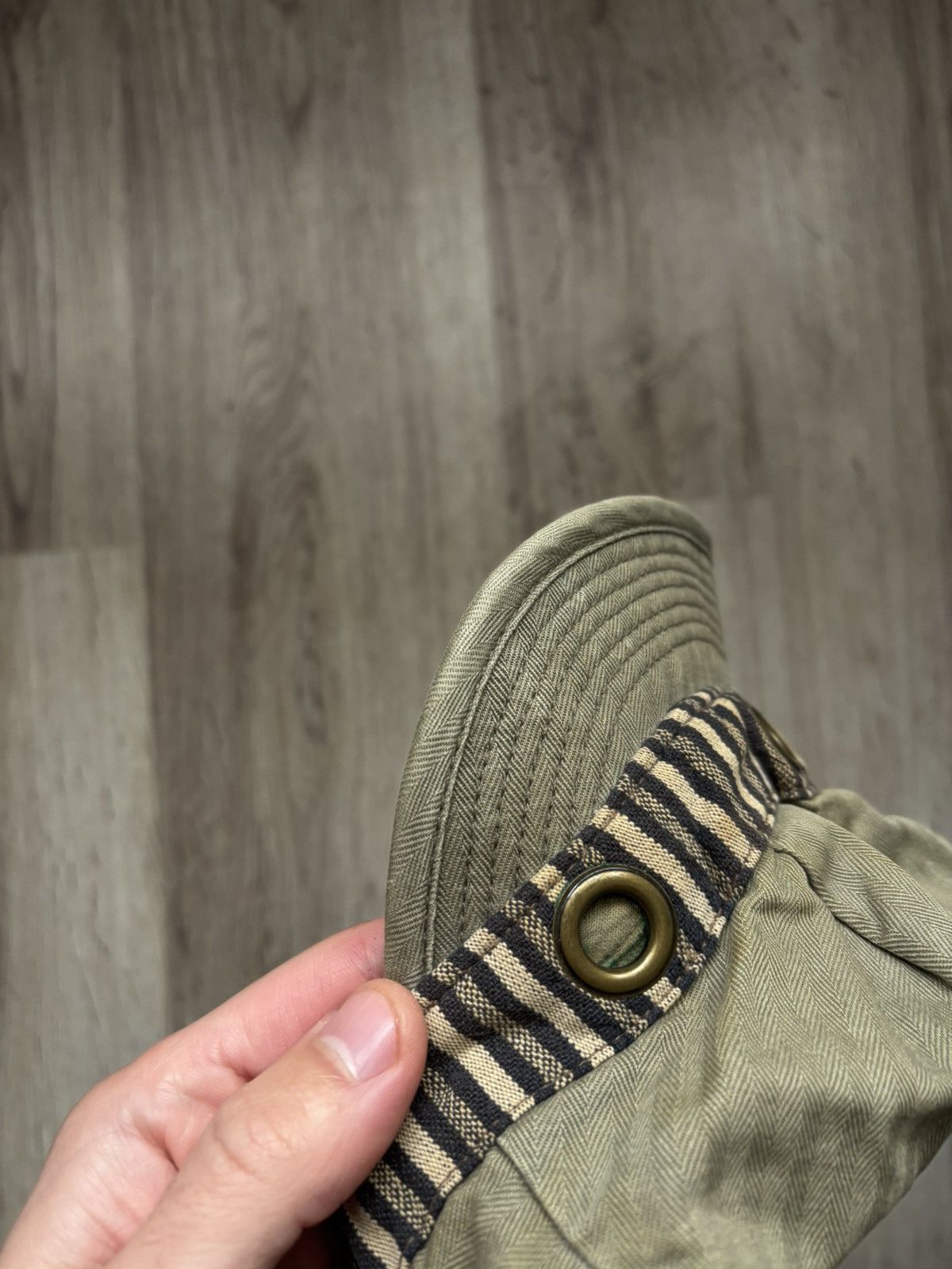 Denim & Supply Ralph Lauren Denim Supply Ralph Lauren Work Cap Khaki Cotton Stripe Band Size ONE SIZE - 8 Thumbnail