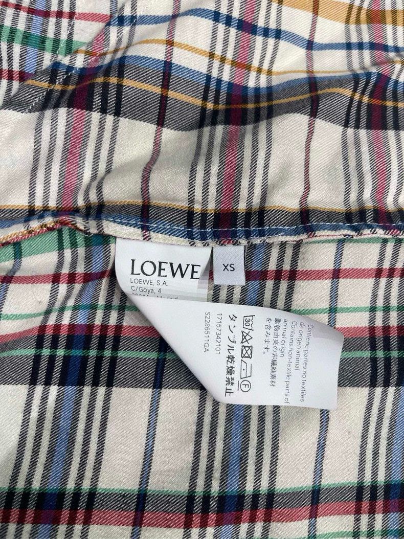 Loewe LOEWE Colorful plaid shirt overcoat Size XS / US 0-2 / IT 36-38 - 3 Thumbnail