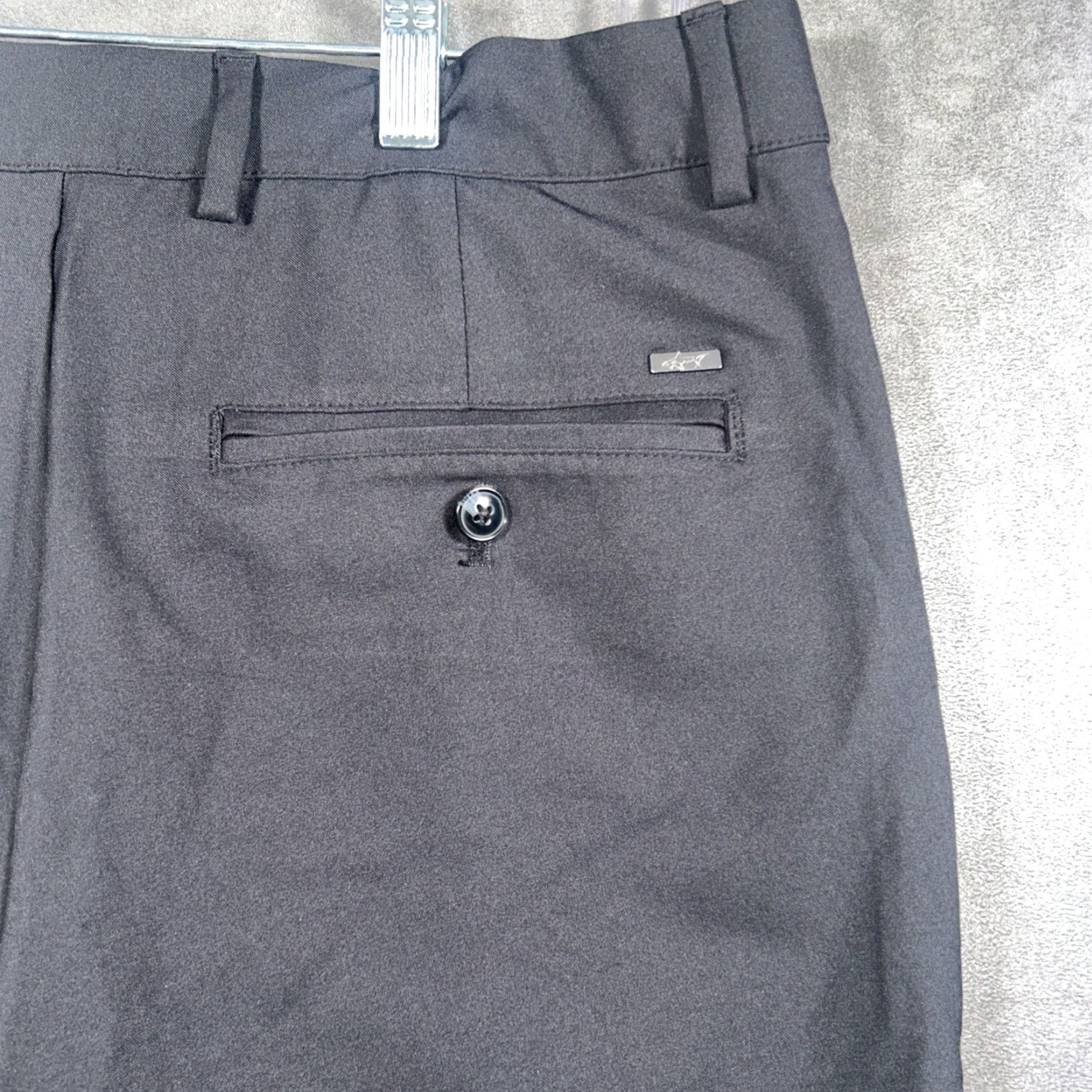 Vintage Greg Norman Mens Pants 32x30 Black Stretch Performance Chino Sport Regular Straight Trousers Size US 32 / EU 48 - 7 Thumbnail