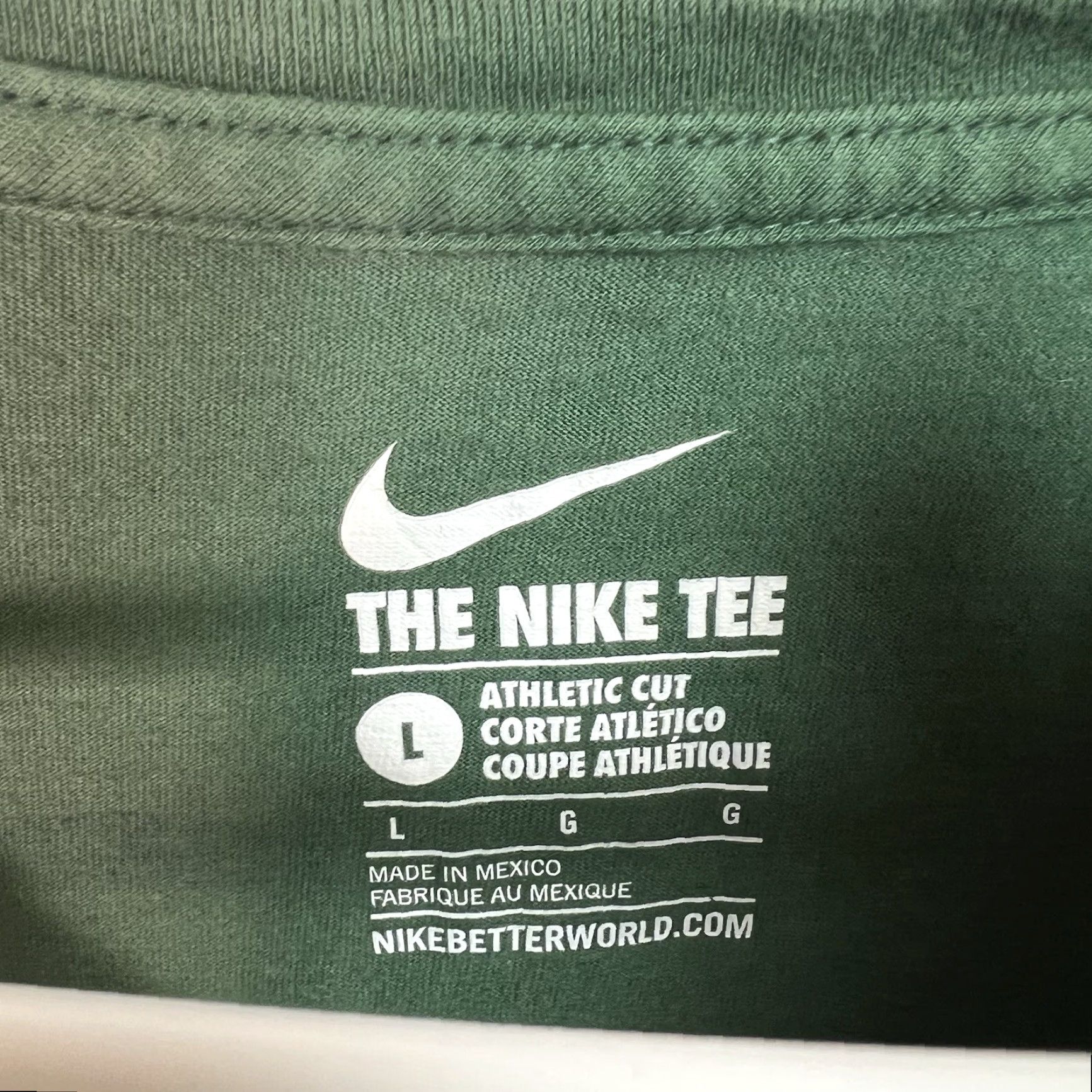 Nike Nike Tee Baylor University Swoosh V Neck T Shirt Womens Large Green Athletic Cut Size L / US 10 / IT 46 - 5 Thumbnail