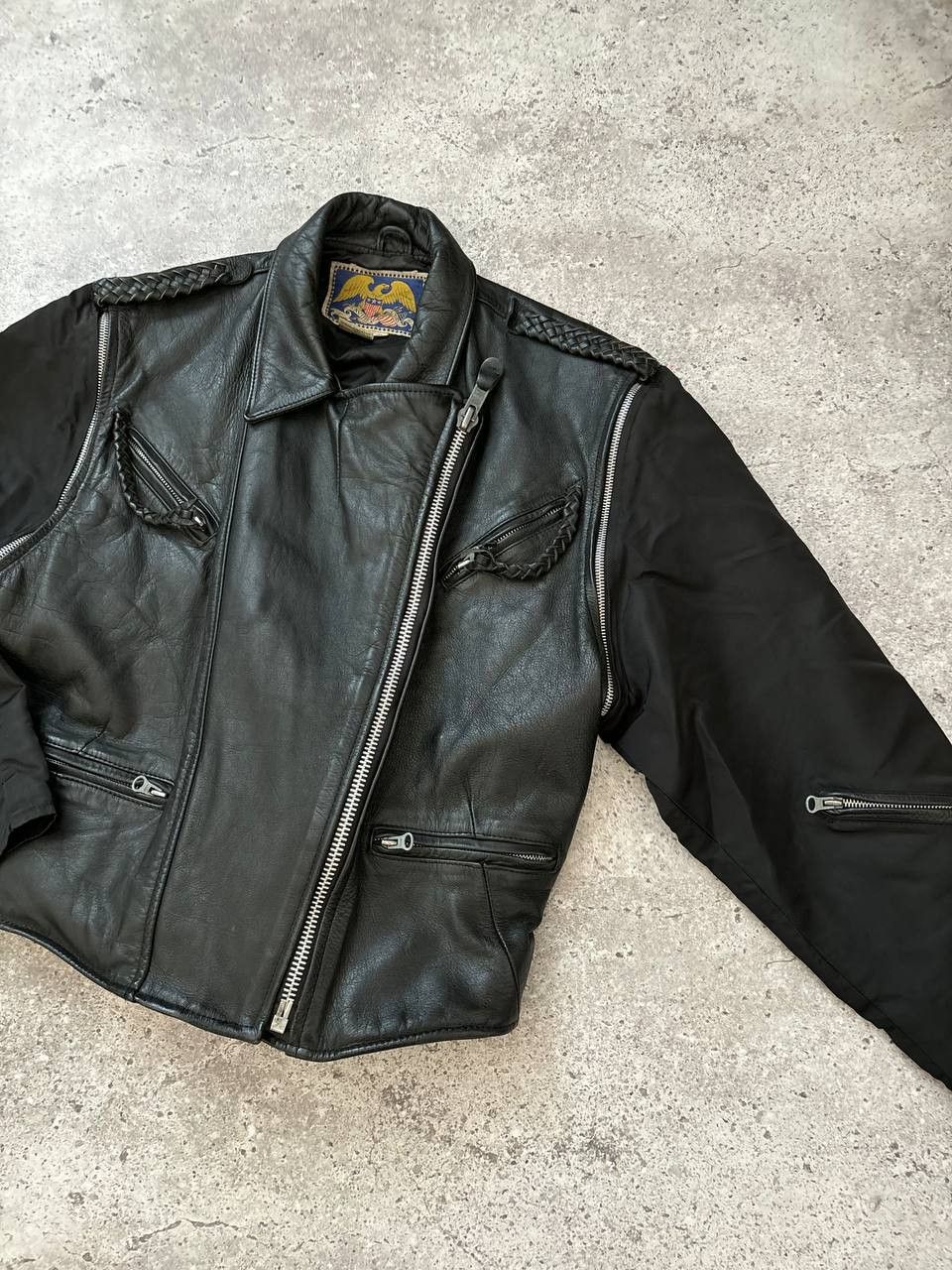Avirex Avirex Side Zip Black Leather Jacket/Vest Size US M / EU 48-50 / 2 - 2 Thumbnail