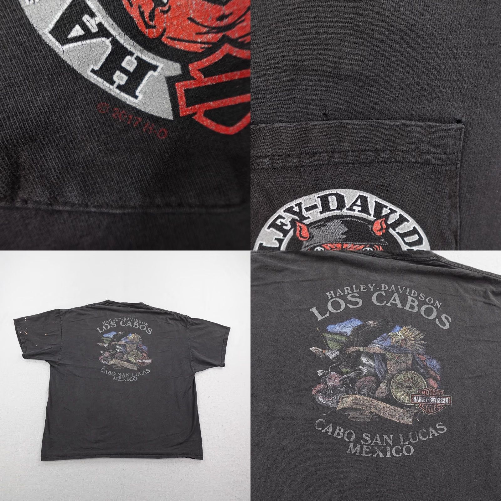 Harley Davidson Harley-Davidson Graphic Print T-Shirt Men’s 3XL Black Motorcycle Biker Cabo San Lucas Size US XXL / EU 58 / 5 - 8 Thumbnail
