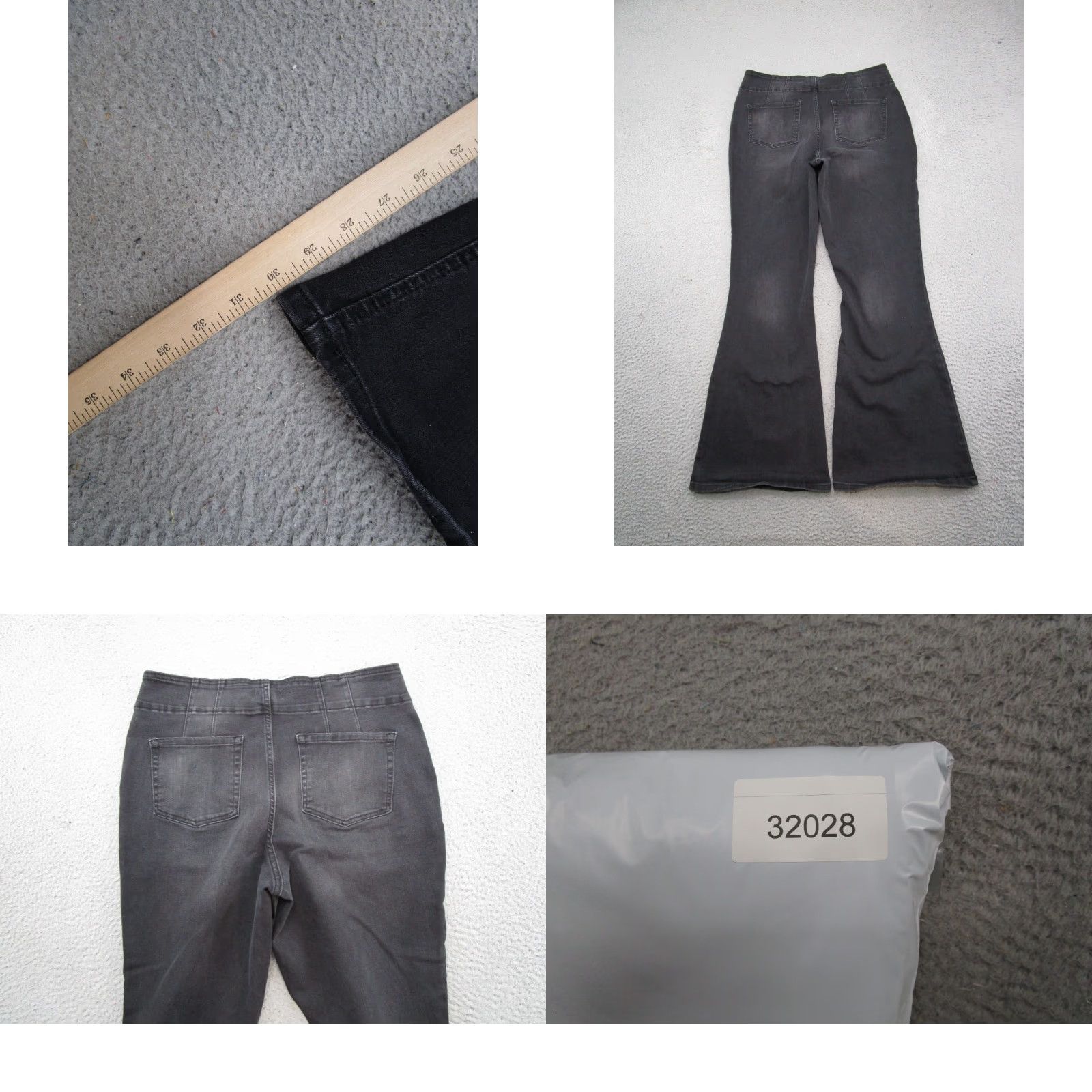 Vintage Maurices M Jeans Black High Rise Flare Denim Stretch Size 14 Reg Women's Jeans Size 36" / US 14 / IT 50 - 9 Thumbnail