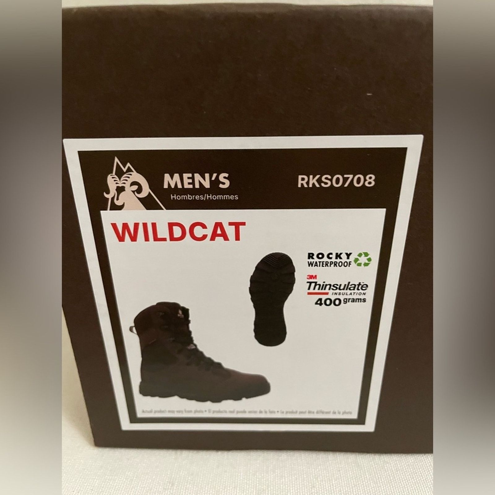 ROCKY Wildcat 400G Insulated Hunting Boot Brown Men 12M