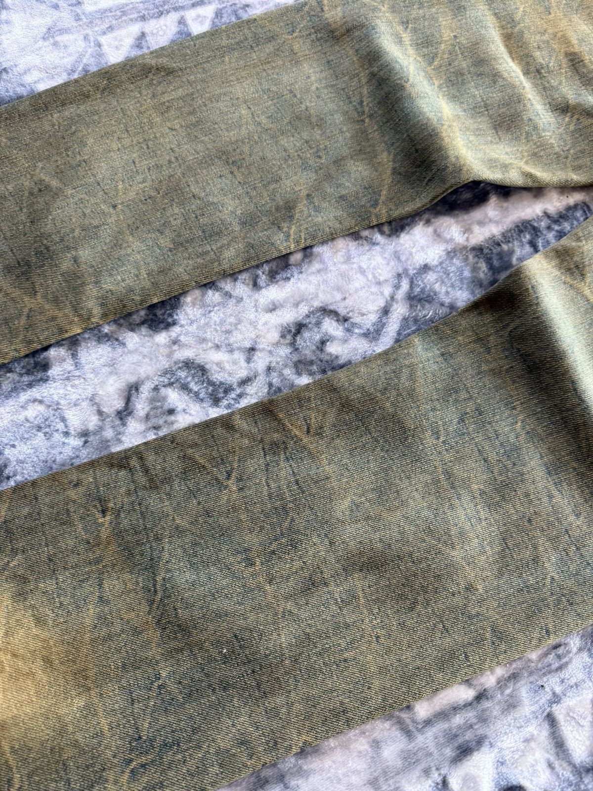 Le Grande Bleu (L.G.B.) 2000s Distressed Mud Wash Check plaid Patched Japanase Jeans Size US 29 - 15 Thumbnail