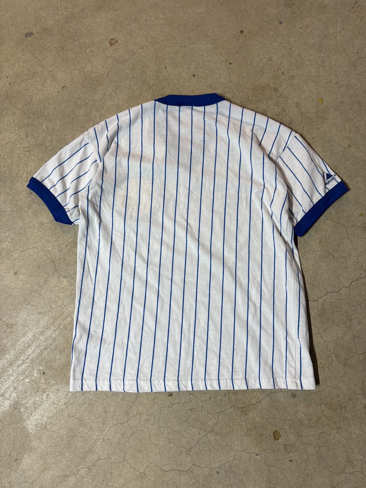 Majestic VTG 90s Youth Majestic Chicago Cubs Pinstripe Jersey Large Size US M / EU 48-50 / 2 - 4 Thumbnail