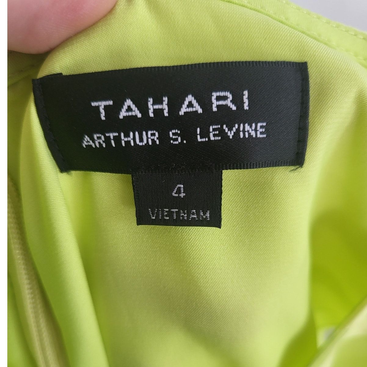 Other Tahari Neon Green Sleeveless Dress with Mesh Overlay - Sz 4 Size S / US 4 / IT 40 - 3 Thumbnail