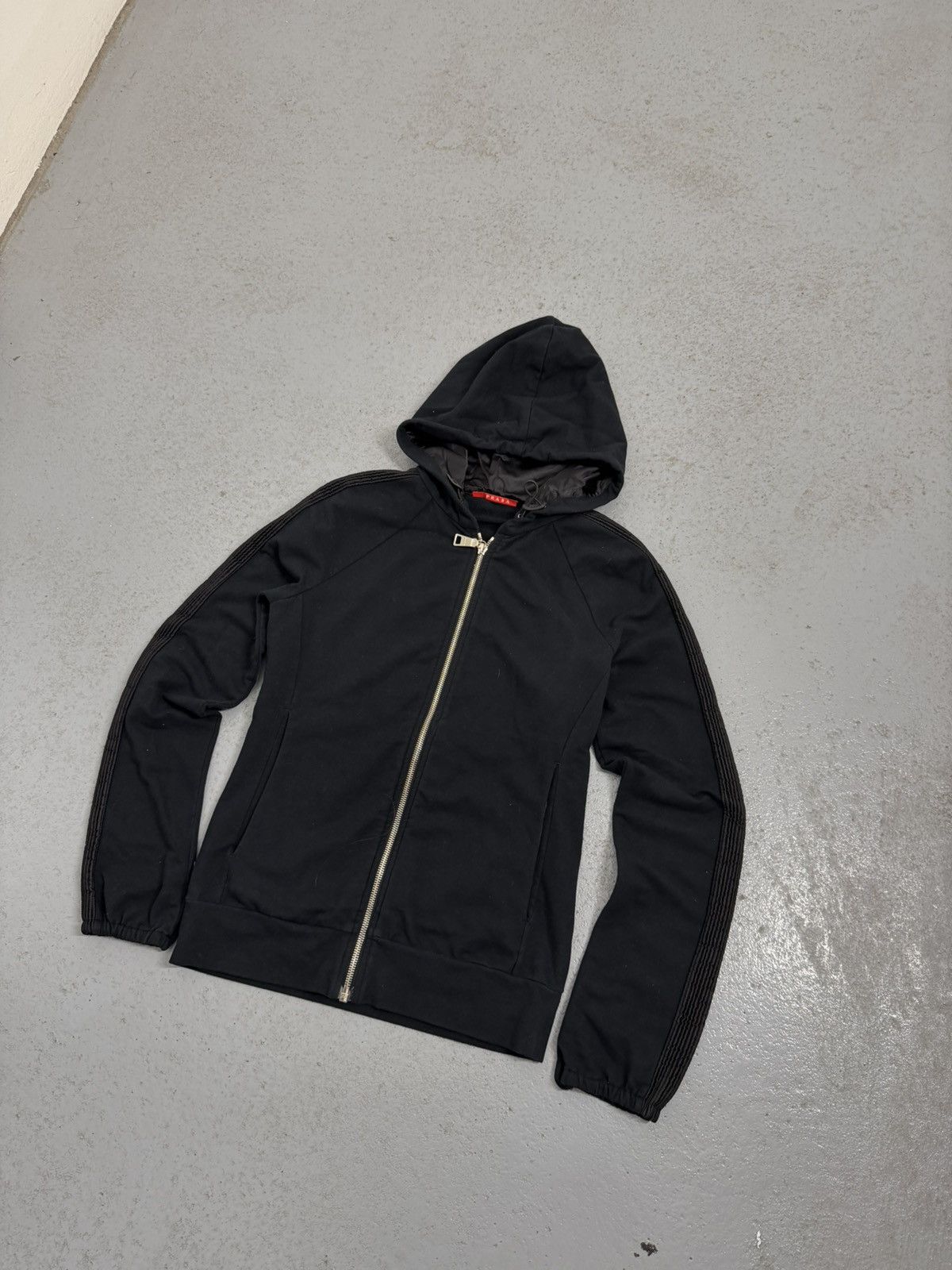 Prada Prada Black Tab Nylon Hood Zip Hoodie Size S / US 4 / IT 40 - 2 Thumbnail