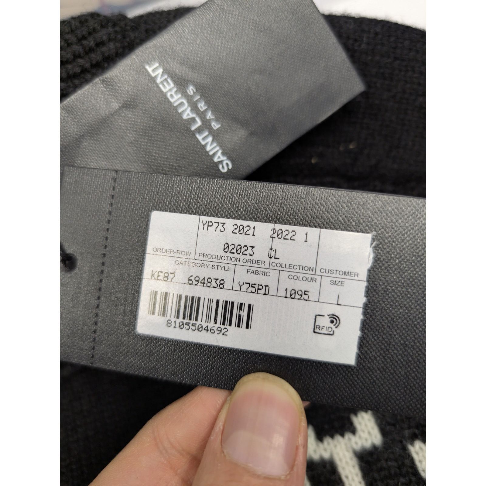 Saint Laurent Paris o1rshd1 Nordic Knit Wool Reindeer Sweater in Black Size US L / EU 52-54 / 3 - 21 Thumbnail