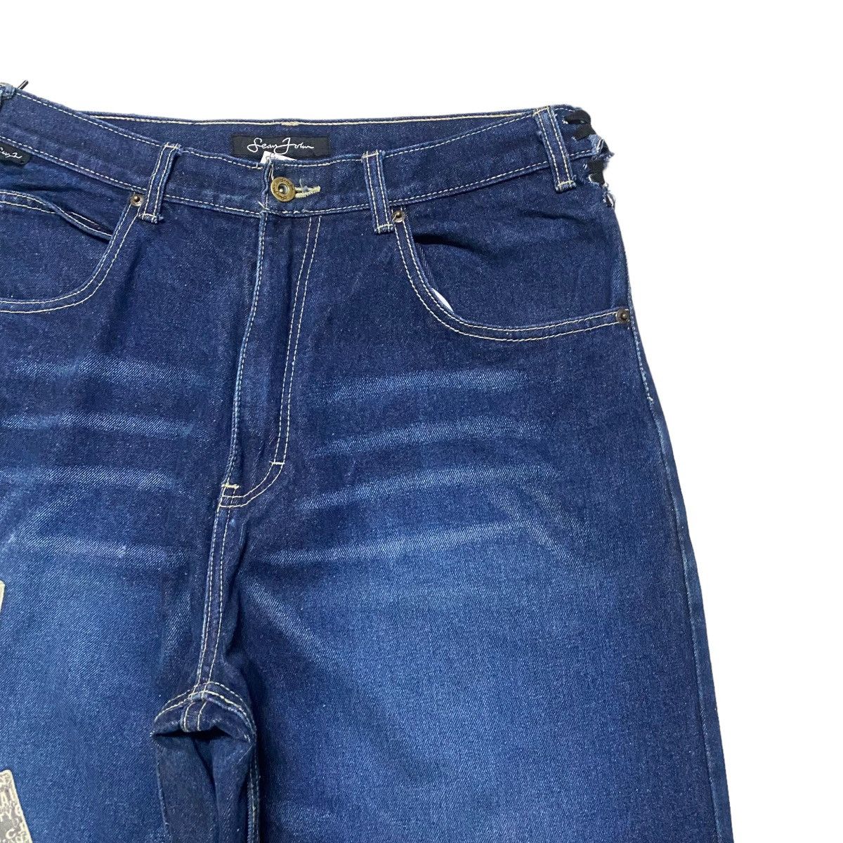 Sean John Vintage Y2K Sean John Denim Baggy Jeans Patchwork Size US 32 / EU 48 - 5 Thumbnail