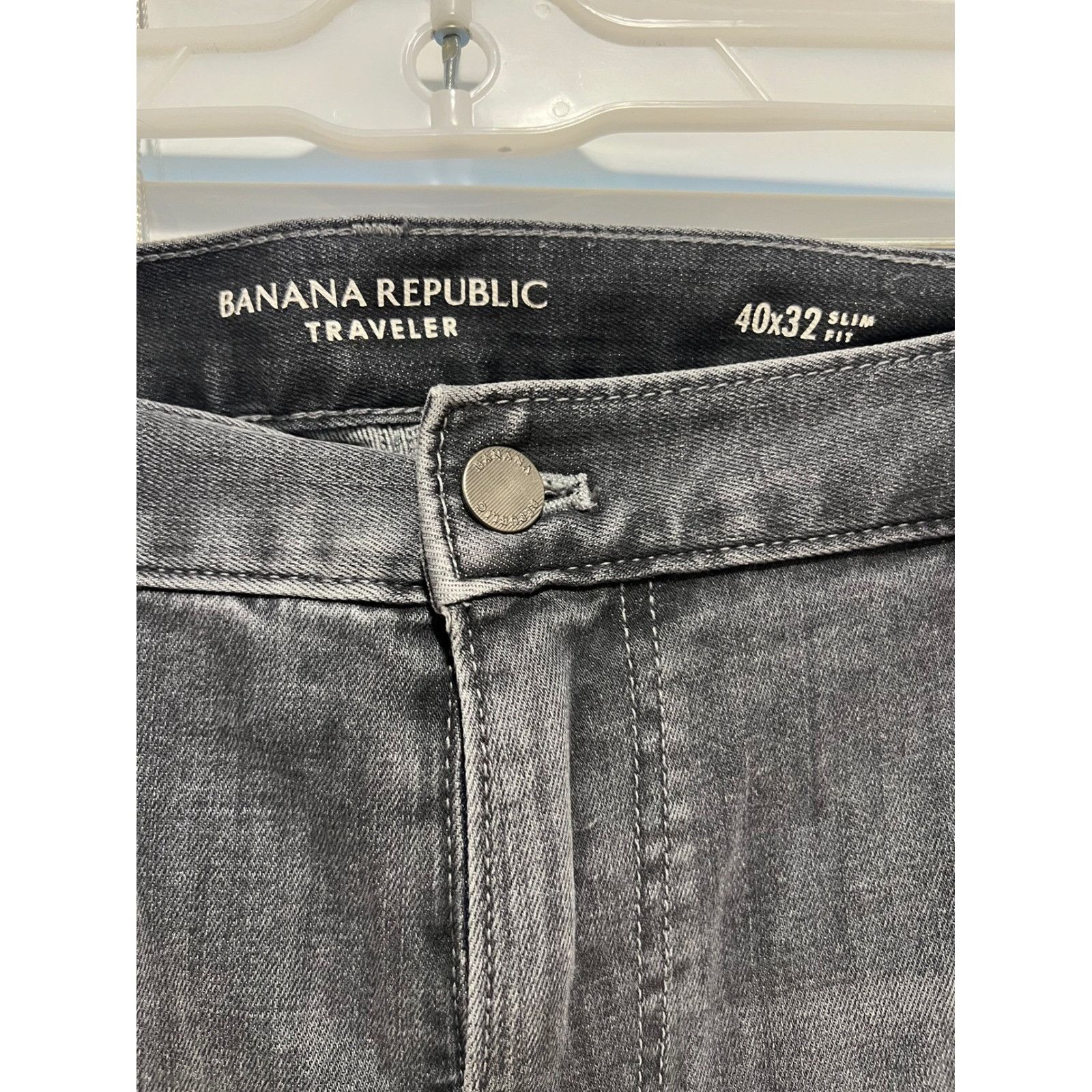 Banana Republic Banana Republic Traveler Mens Slim Fit Gray Denim Jeans 40x3 Size US 40 / EU 56 - 2 Thumbnail