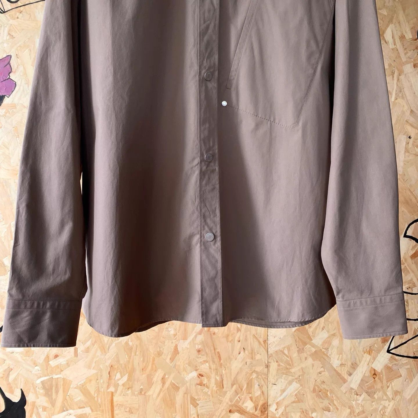 Hermes HERMES FW25 Classic Shirt-Style Button-Front Jacket 41 L Size US L / EU 52-54 / 3 - 4 Thumbnail