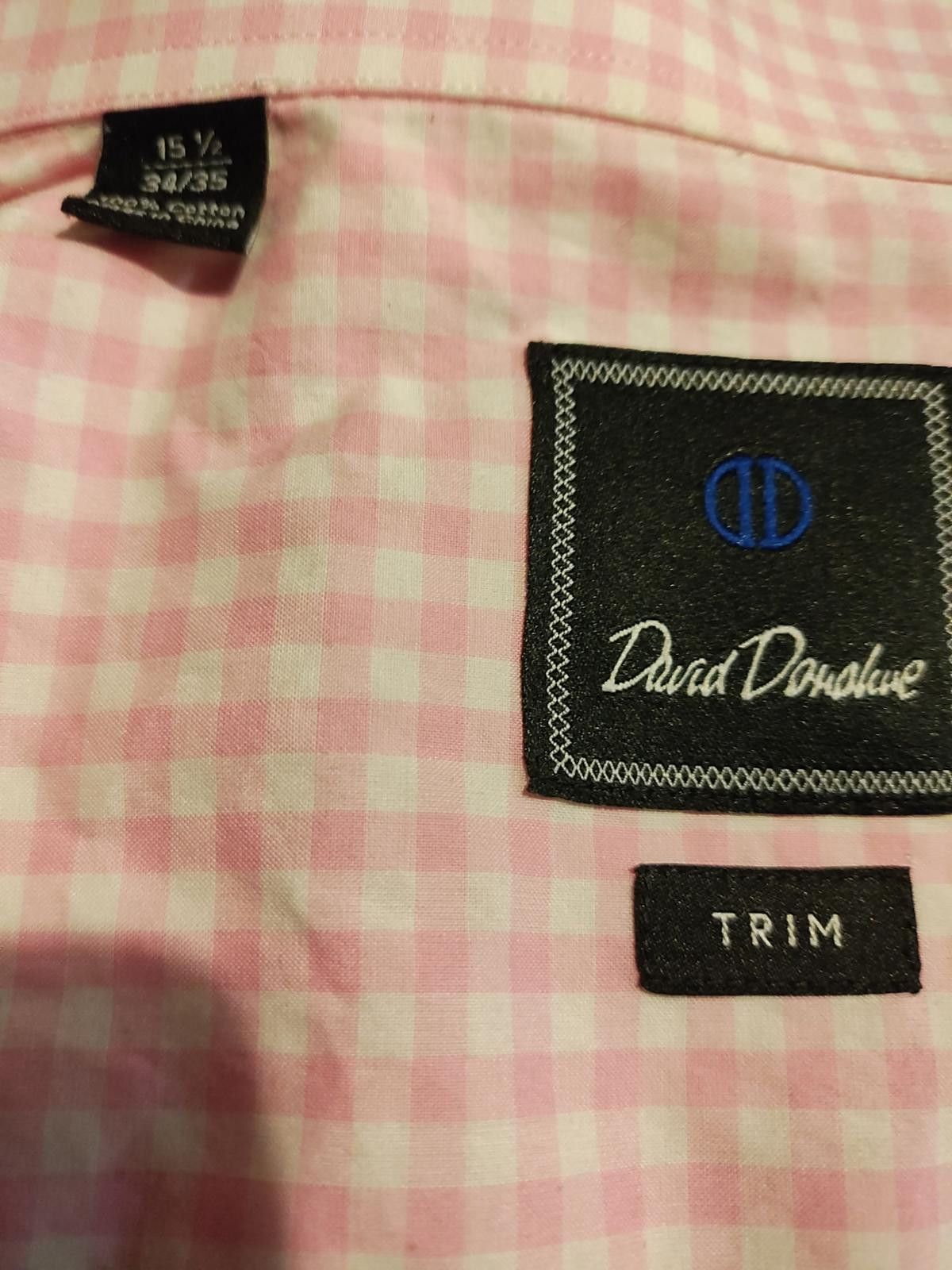 David Donahue David Donahue Trim Fit Pink Gingham Button-Up Shirt Size US M / EU 48-50 / 2 - 5 Thumbnail