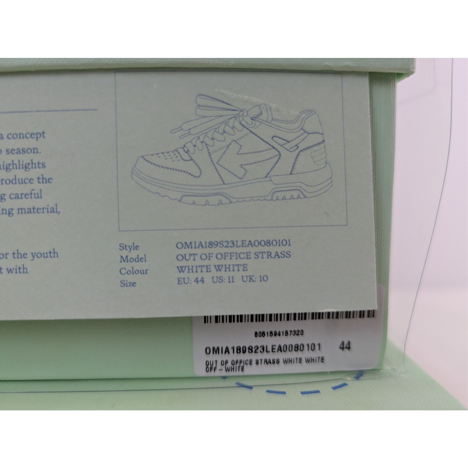 Off-White o1rshd1 Out of Office Strass Sneakers in White Size US 11 / EU 44 - 23 Thumbnail