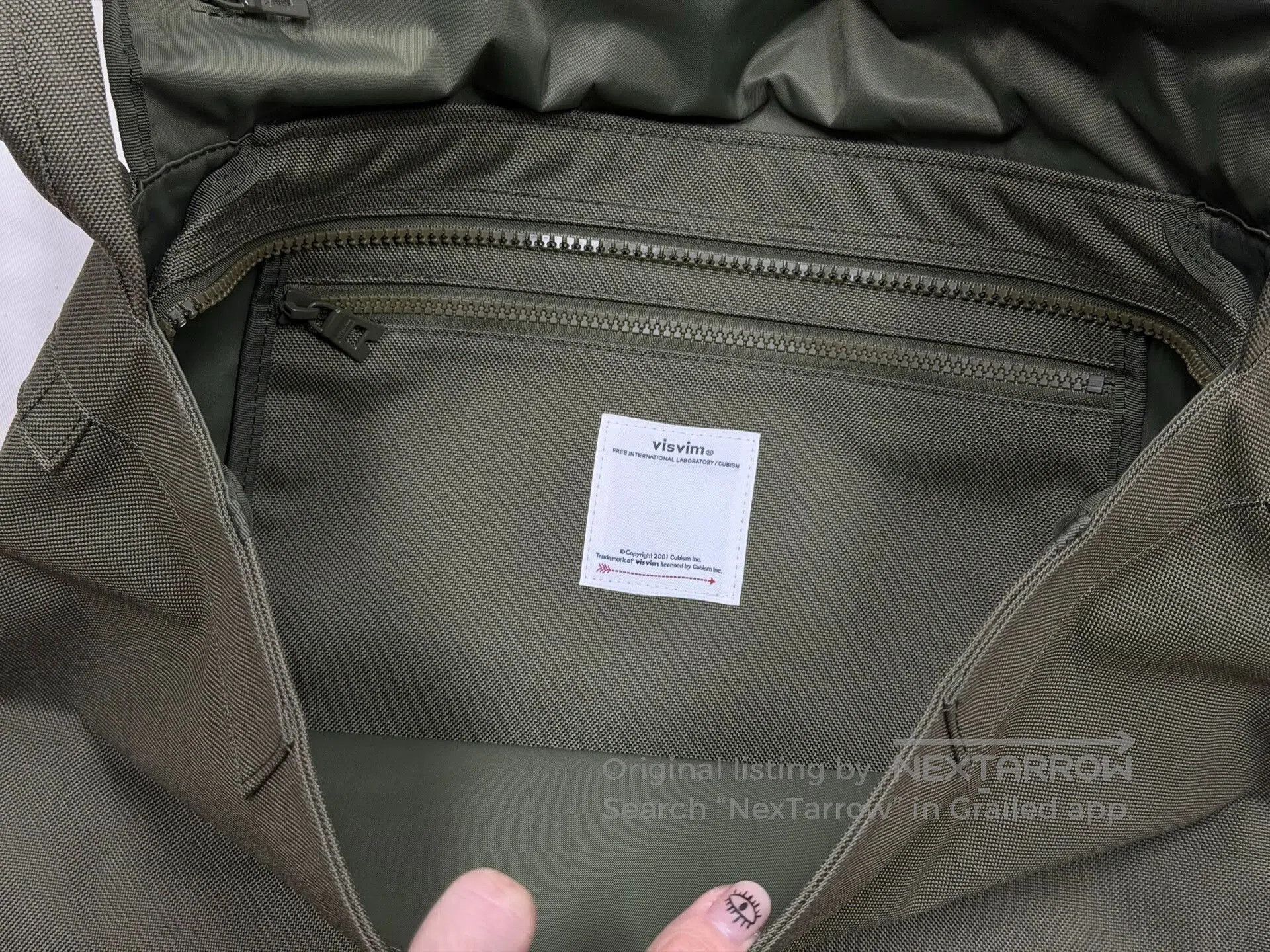 Visvim Visvim Cordura Satchel Bag in Olive. Size ONE SIZE - 8 Thumbnail