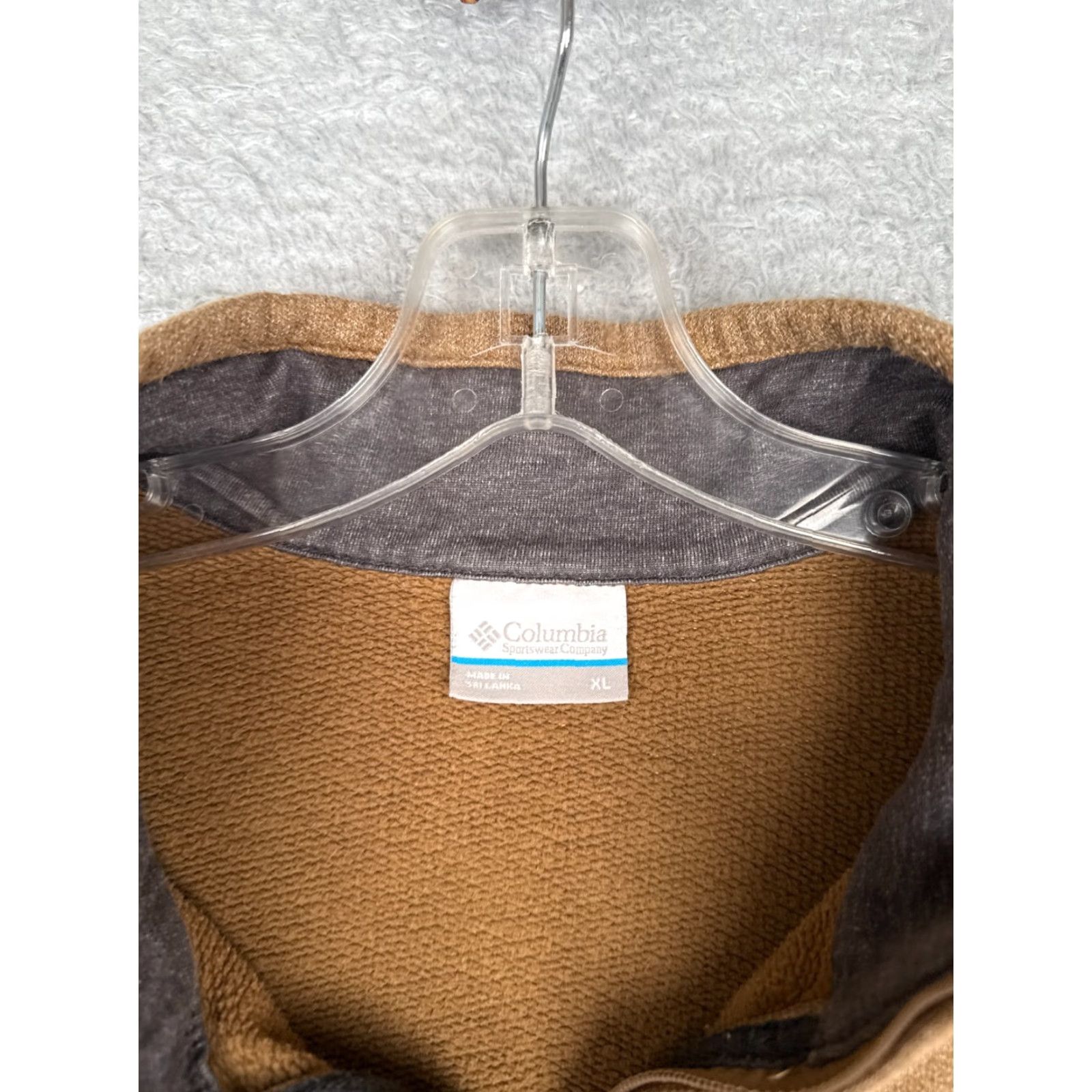 Vintage Columbia Sweater Mens XL Brown 1/4 Zip Pullover Hike Winter Outdoor Casual Mock Neck Long Sleeve Knit Logo Size US XL / EU 56 / 4 - 7 Thumbnail