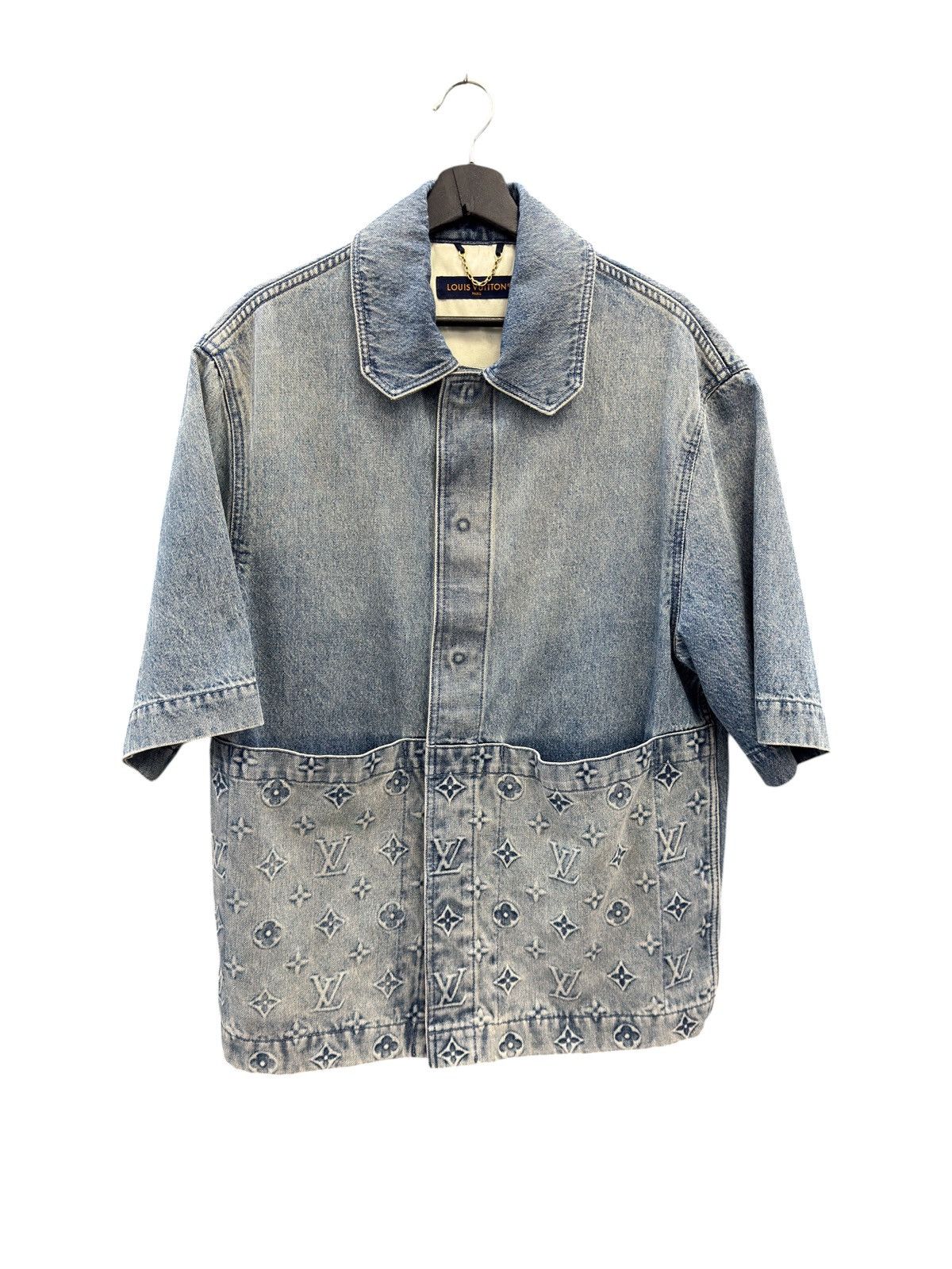Louis Vuitton Louis Vuitton Denim Monogram Button Up Shirt Size US S / EU 44-46 / 1 - 1 Thumbnail
