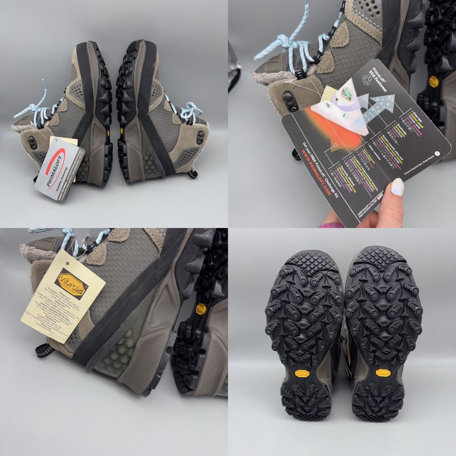 New Balance New Balance Boots Womens 7 Gray Primaloft Vibram Faux Fur Winter Hiking Boots Size US 5 / IT 35 - 8 Thumbnail
