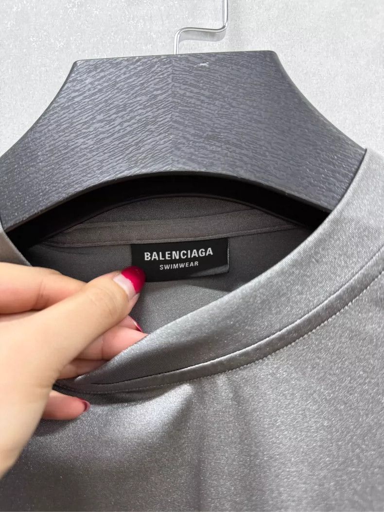 Balenciaga Balenciaga Sporty B Sport Silver Grey Short Sleeve M Size Size US M / EU 48-50 / 2 - 4 Thumbnail