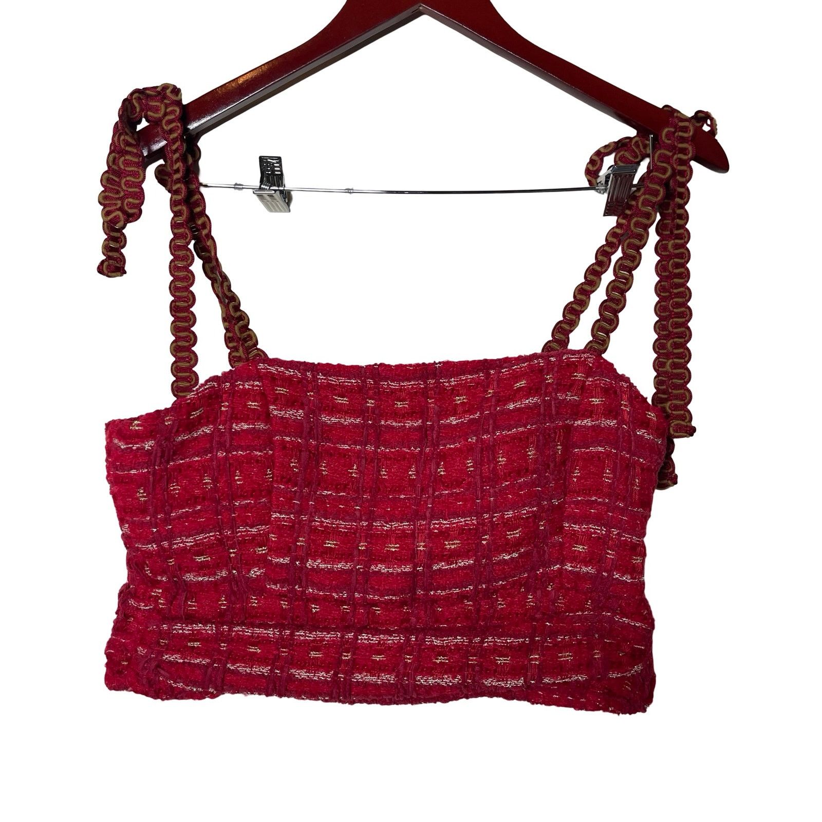 Other Koch cherry red tweed Lila crop top sz M Size M / US 6-8 / IT 42-44 - 2 Thumbnail