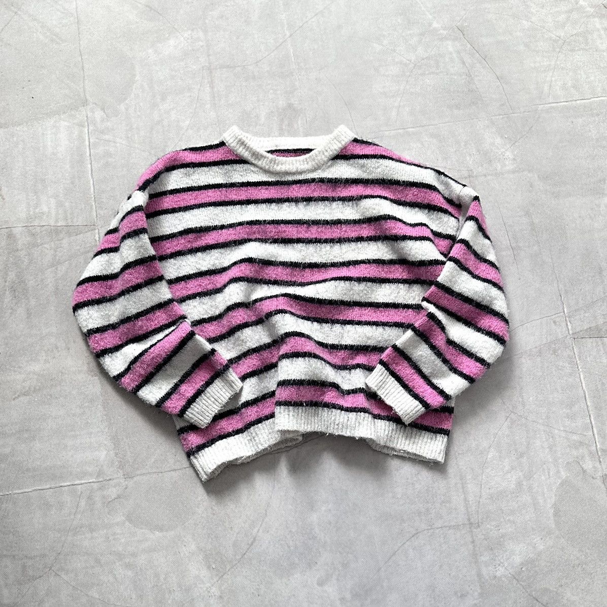 Pre-owned Hysteric Glamour X If Six Was Nine Fuzzy Striped Marni Style Knit Sweater Y2k In Multicolor