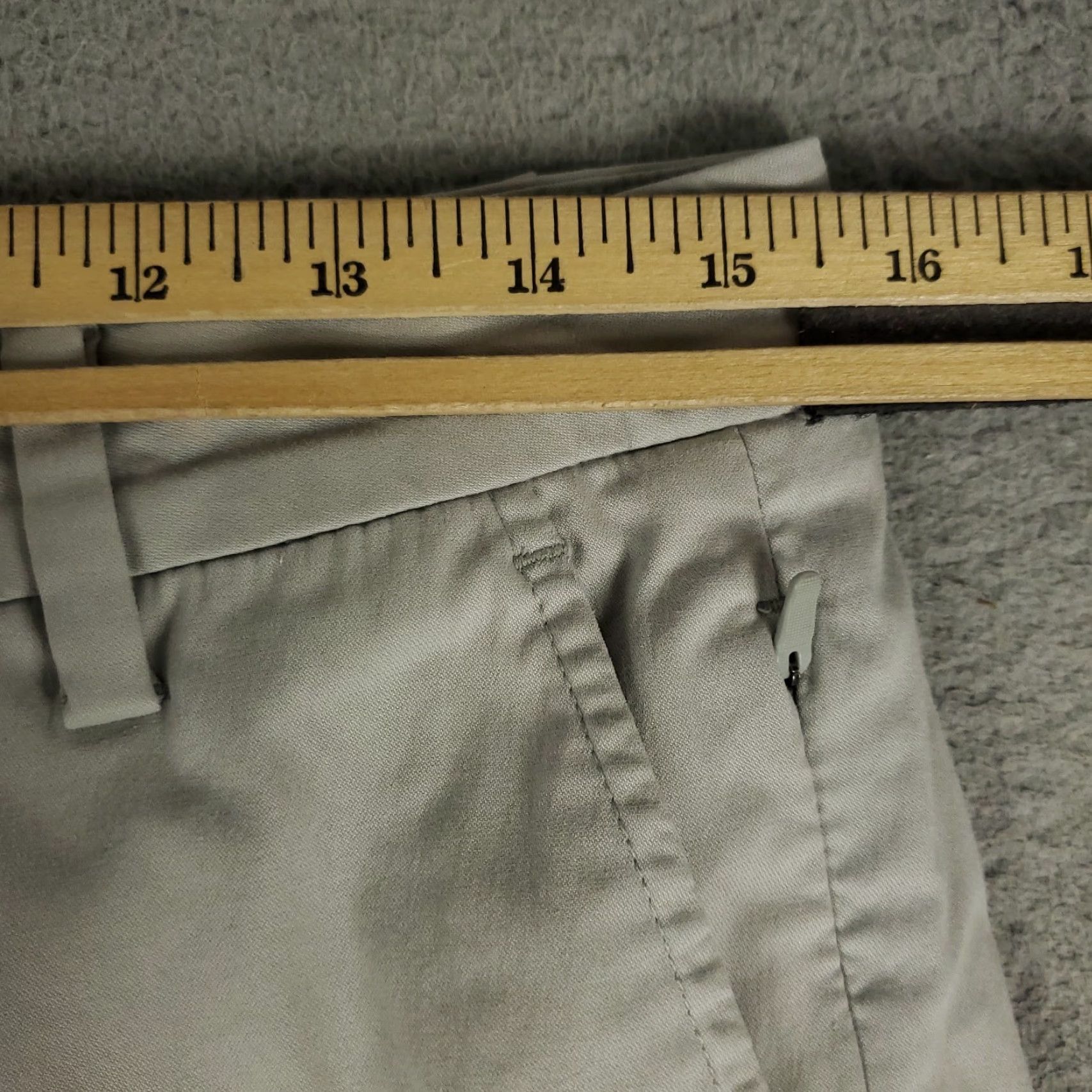Vintage Bird Dogs Pants Mens 32x28 Gray Stretch Chino Trousers Sl ash Pocket Flat Front Regular Size US 32 / EU 48 - 4 Thumbnail