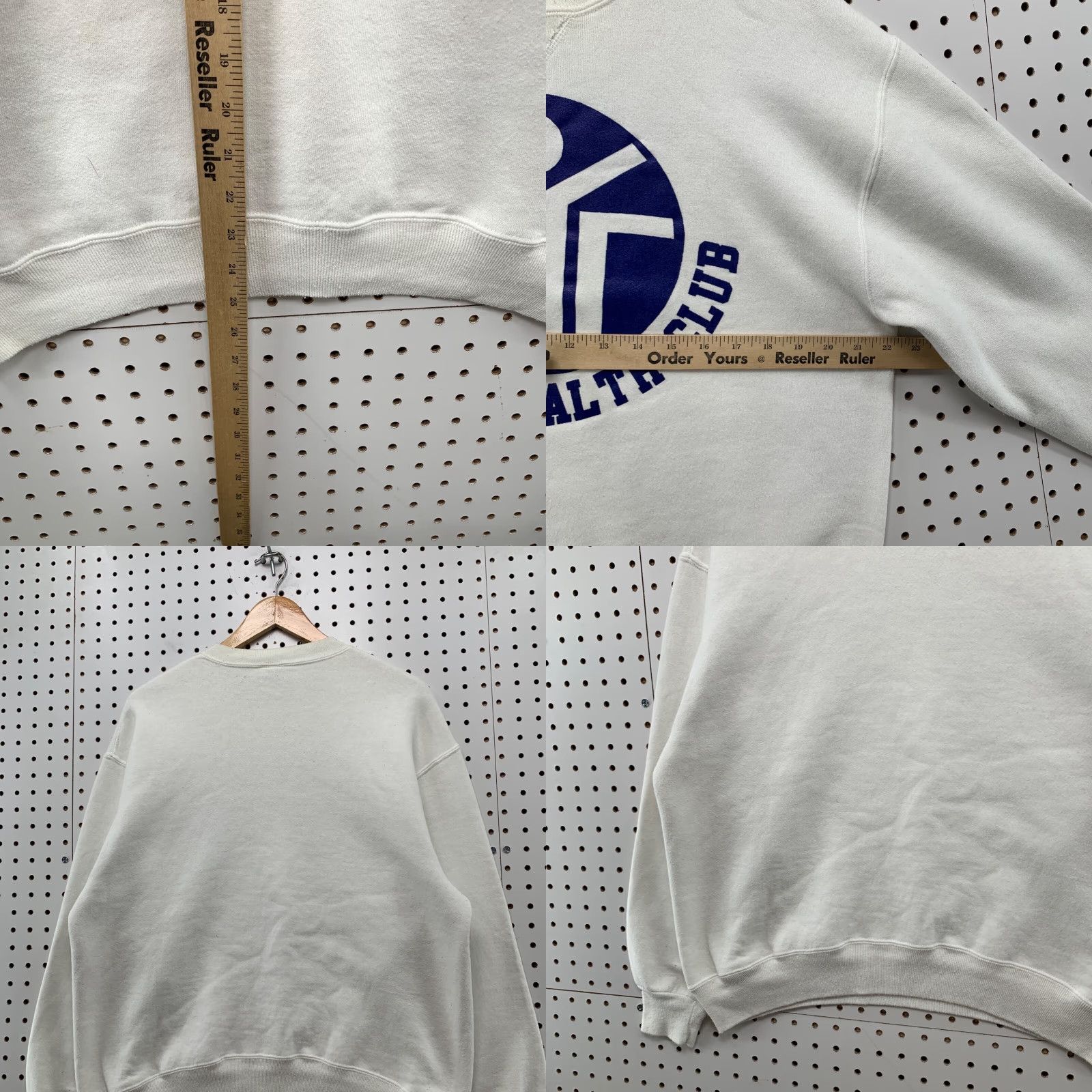 Russell Athletic VINTAGE Chicago Health Club Crewneck Sweatshirt Mens Large White USA 90s Size US L / EU 52-54 / 3 - 9 Thumbnail