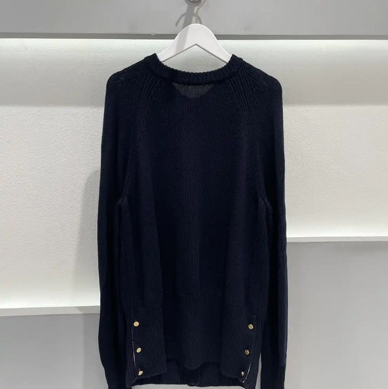 Thom Browne Thom Browne Blue Long Sleeve Pullover Sweater 0089 Size ONE SIZE - 1 Thumbnail